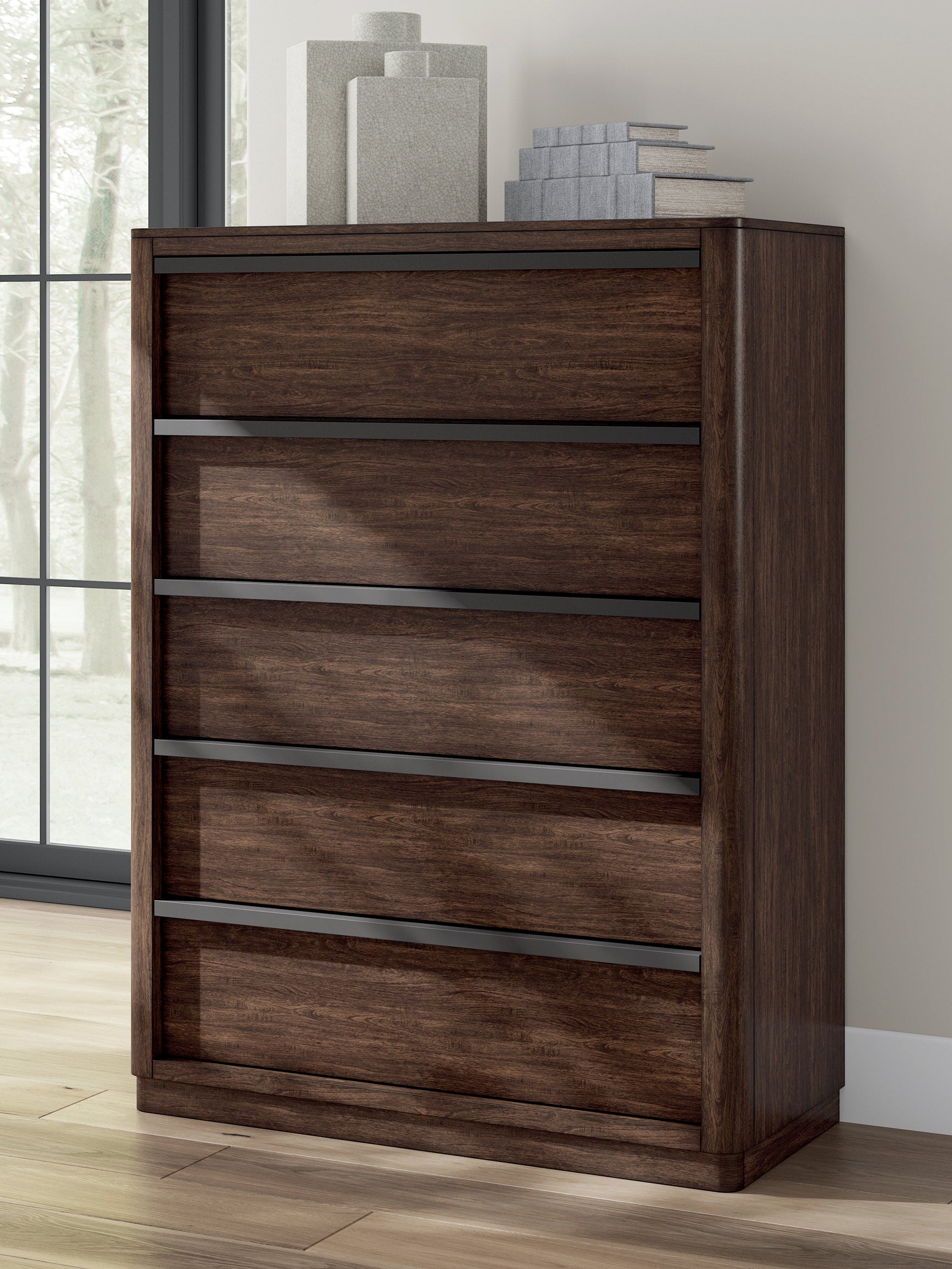 Kendamor Dark Brown Chest of Drawers (Online Special Price) - Ornate Home