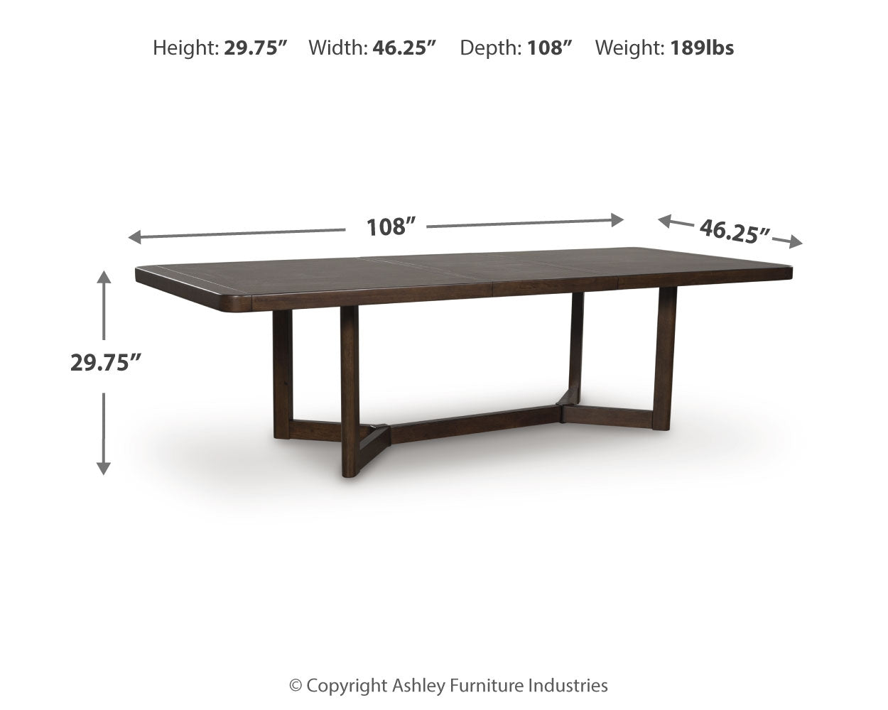 Kendamor Dark Brown Dining Extension Table (Online Special Price) - Ornate Home