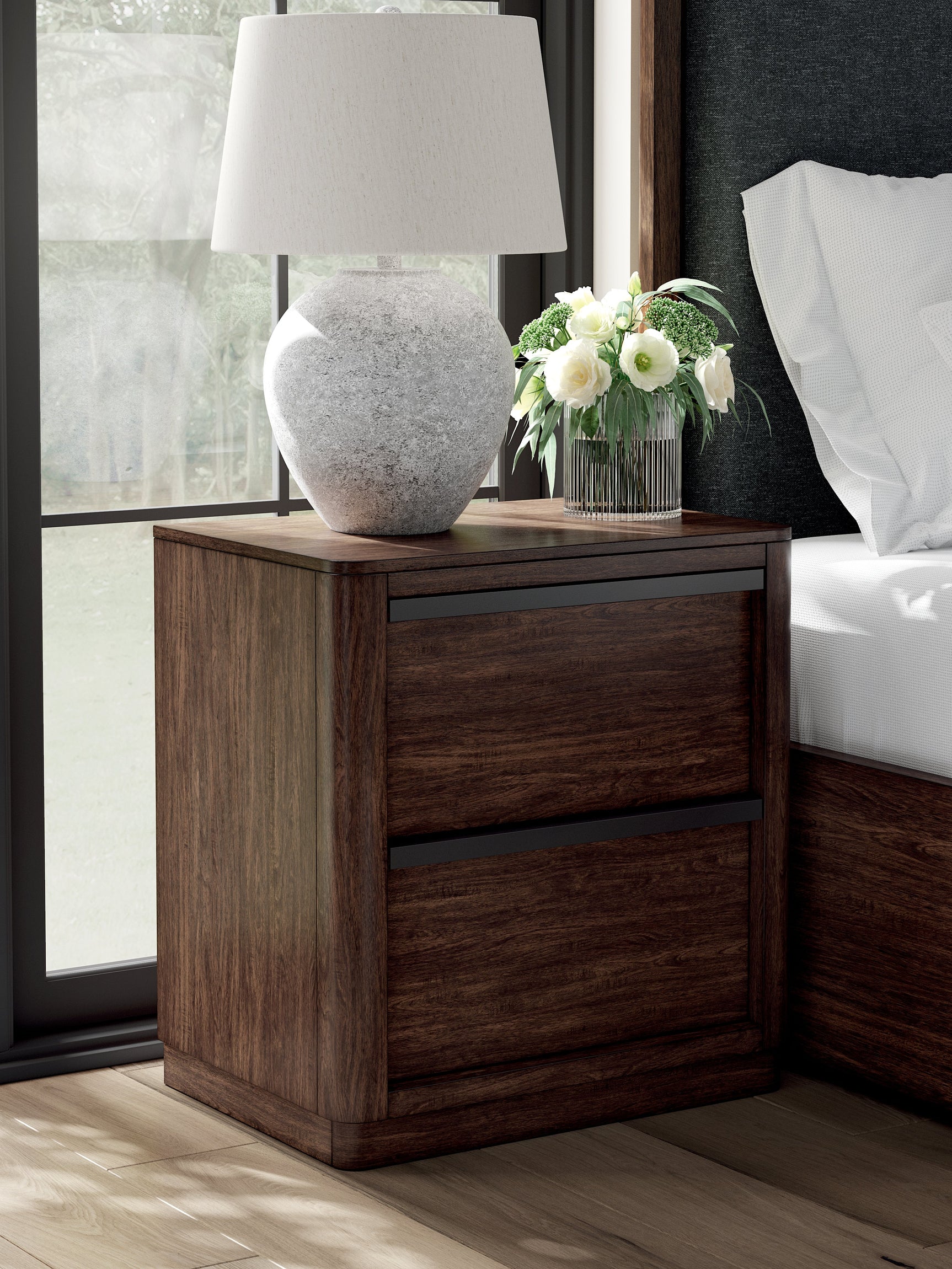 Kendamor Dark Brown Nightstand (Online Special Price) - Ornate Home