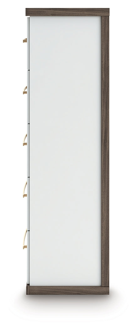 Kendanport Brown/White Five Drawer Chest (Online Special Price) - Ornate Home