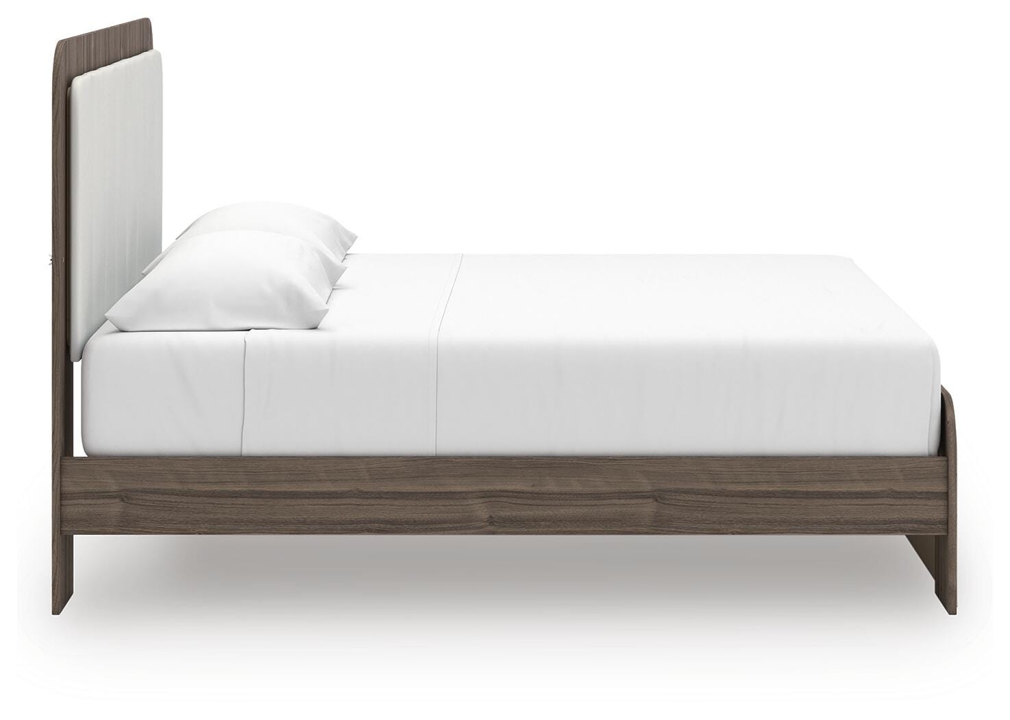 Kendanport Brown/White King Upholstered Bed, Dresser and Mirror - Ornate Home