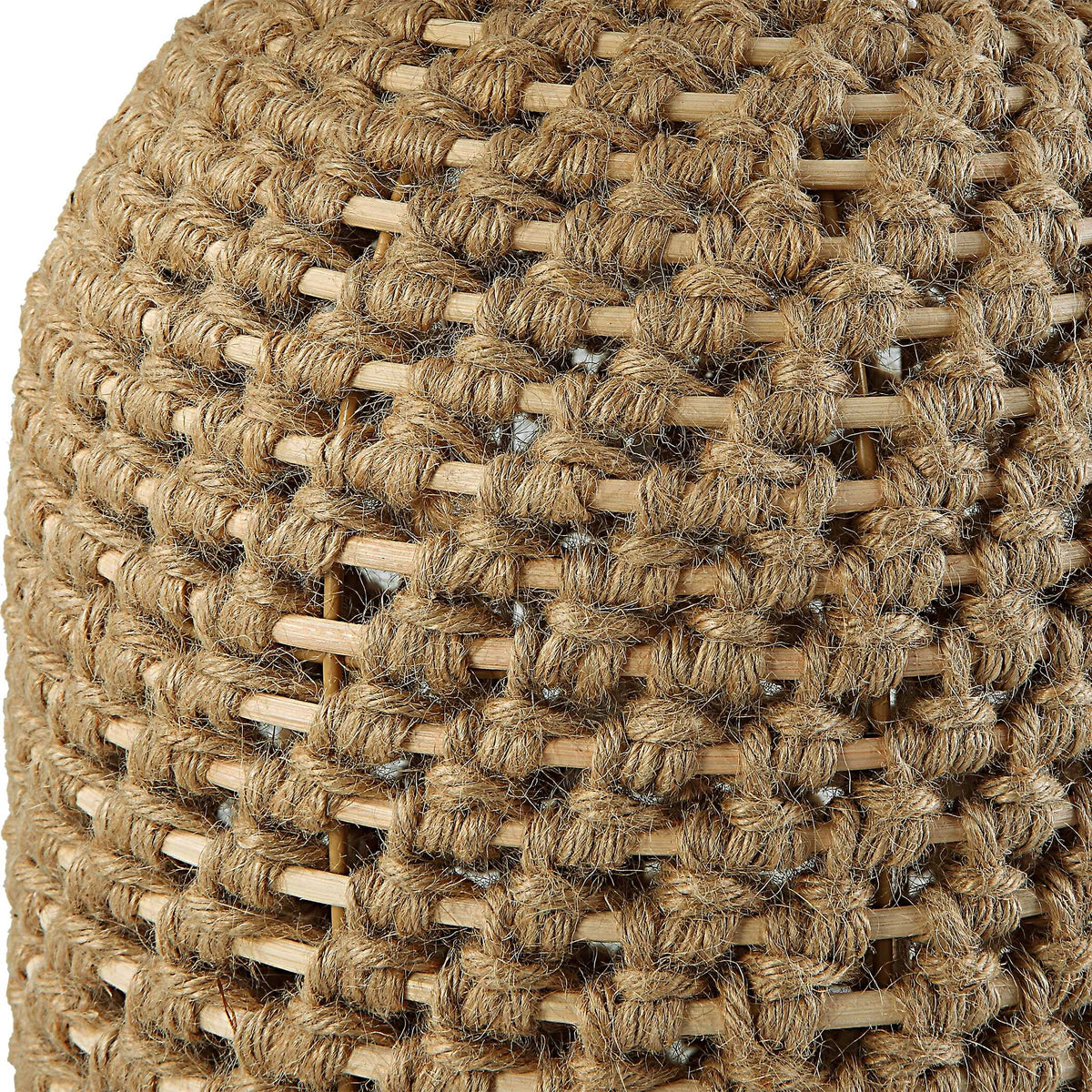 Kendari Brown/Woodtone Rope & Rattan Table Lamp - Ornate Home
