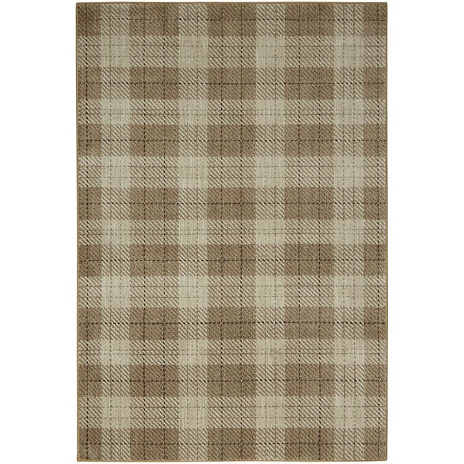 Kendrick Plaid Beige Small Area Rug - Ornate Home
