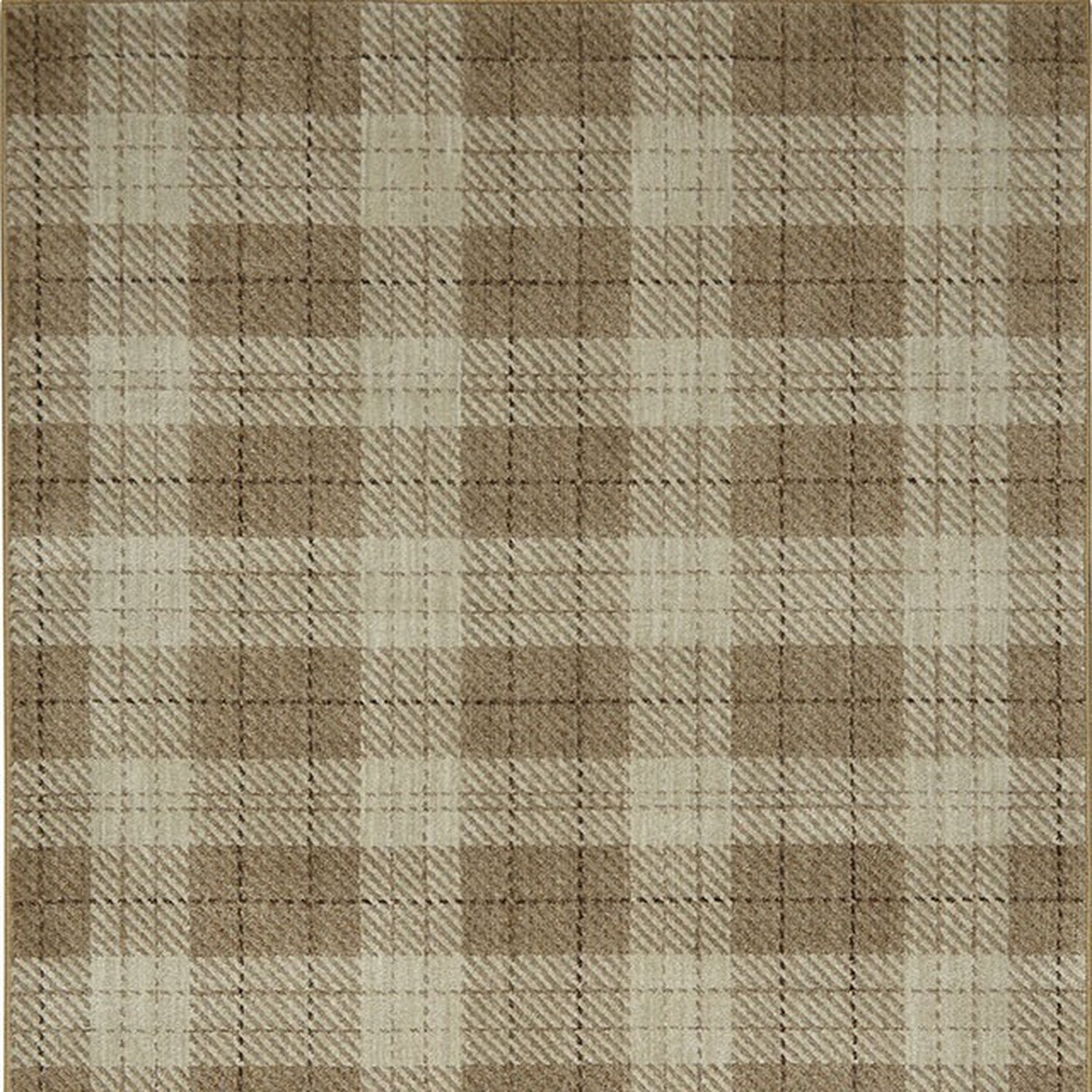 Kendrick Plaid Beige Small Area Rug - Ornate Home