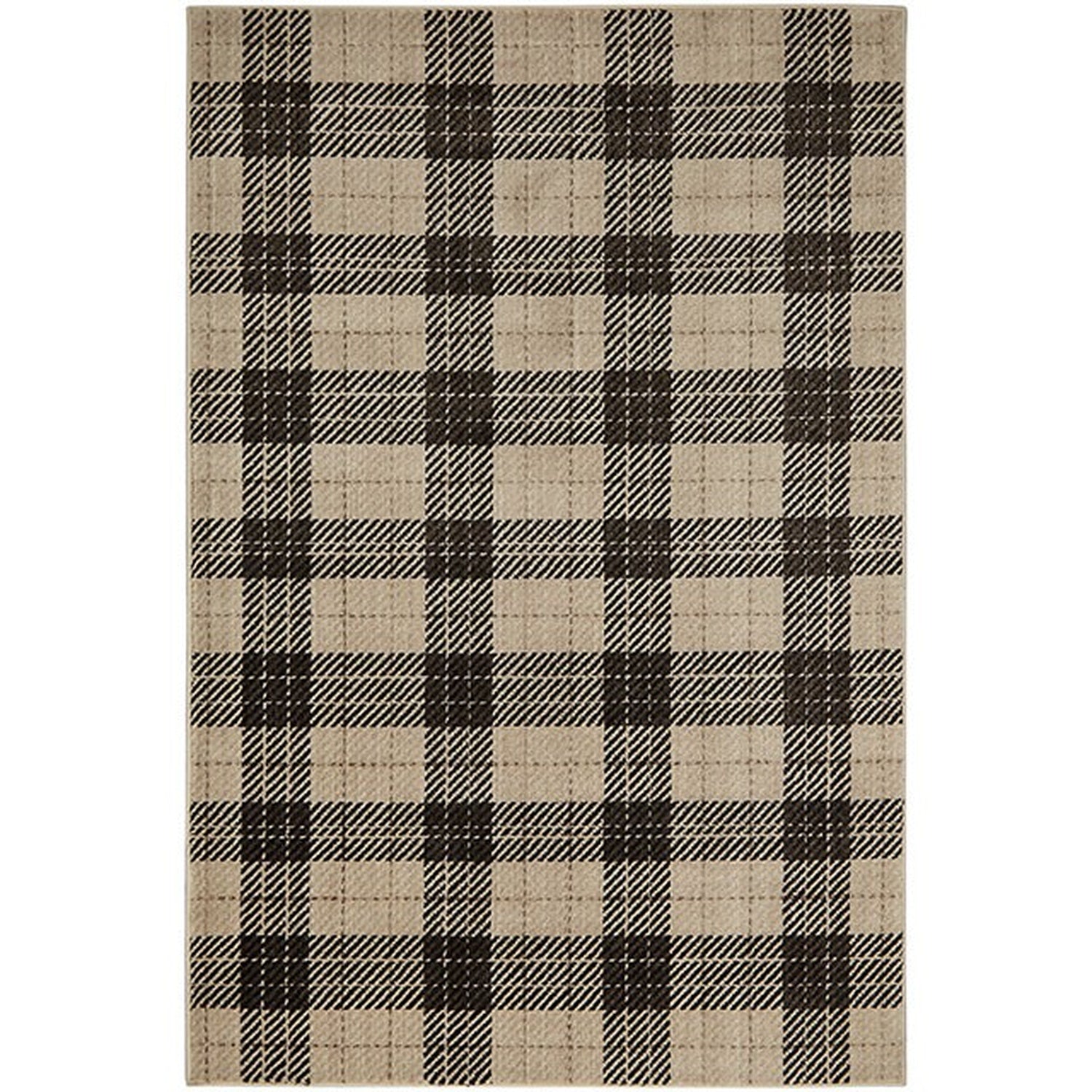 Kendrick Plaid Charcoal Small Area Rug - Ornate Home