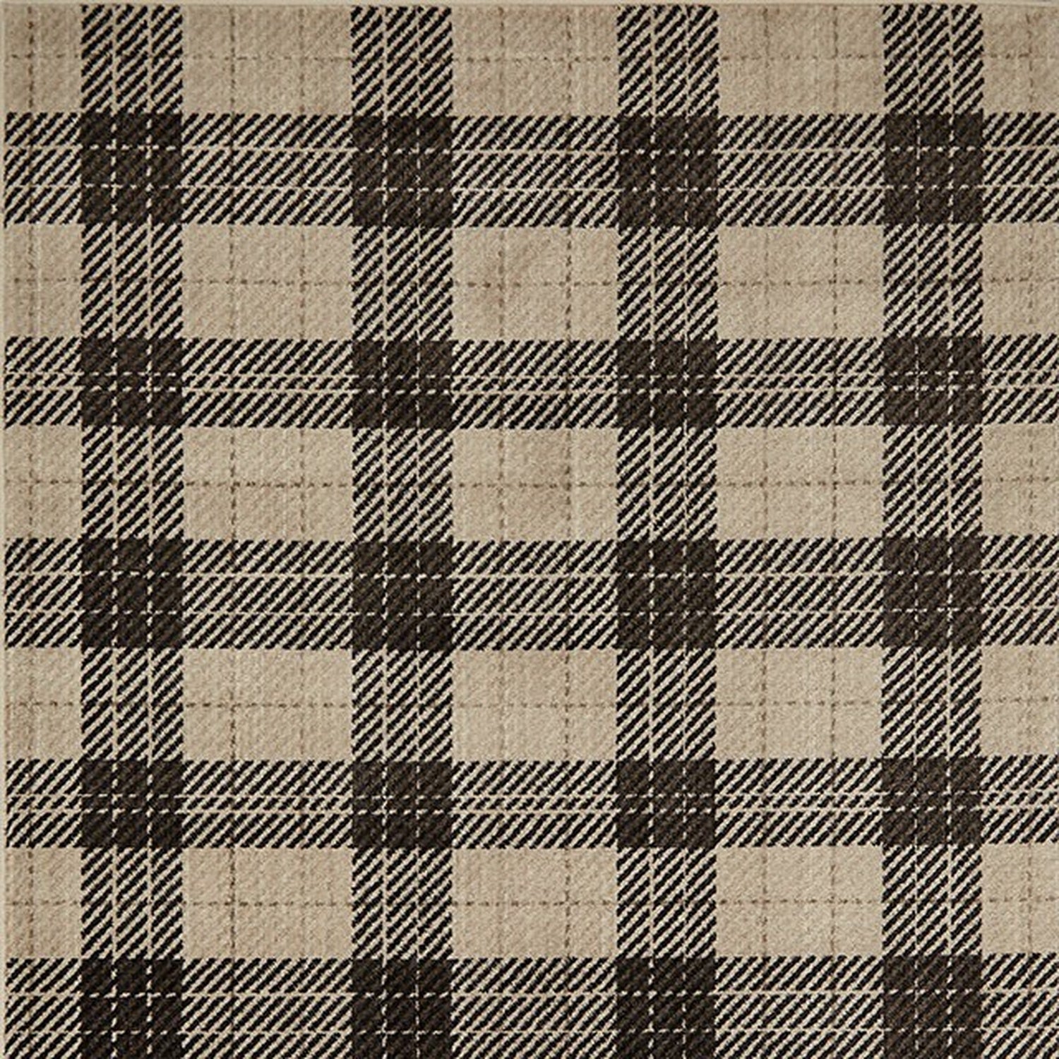 Kendrick Plaid Charcoal Small Area Rug - Ornate Home