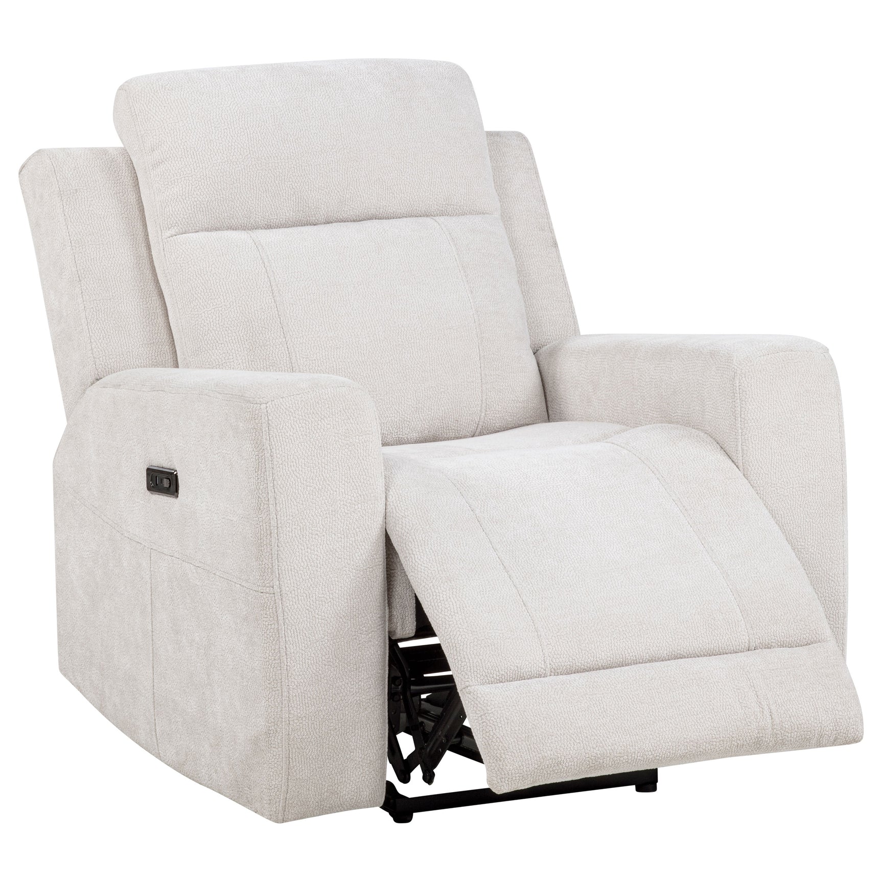 Kennett Ivory 3-piece Chenille Power Reclining Sofa Set - Ornate Home