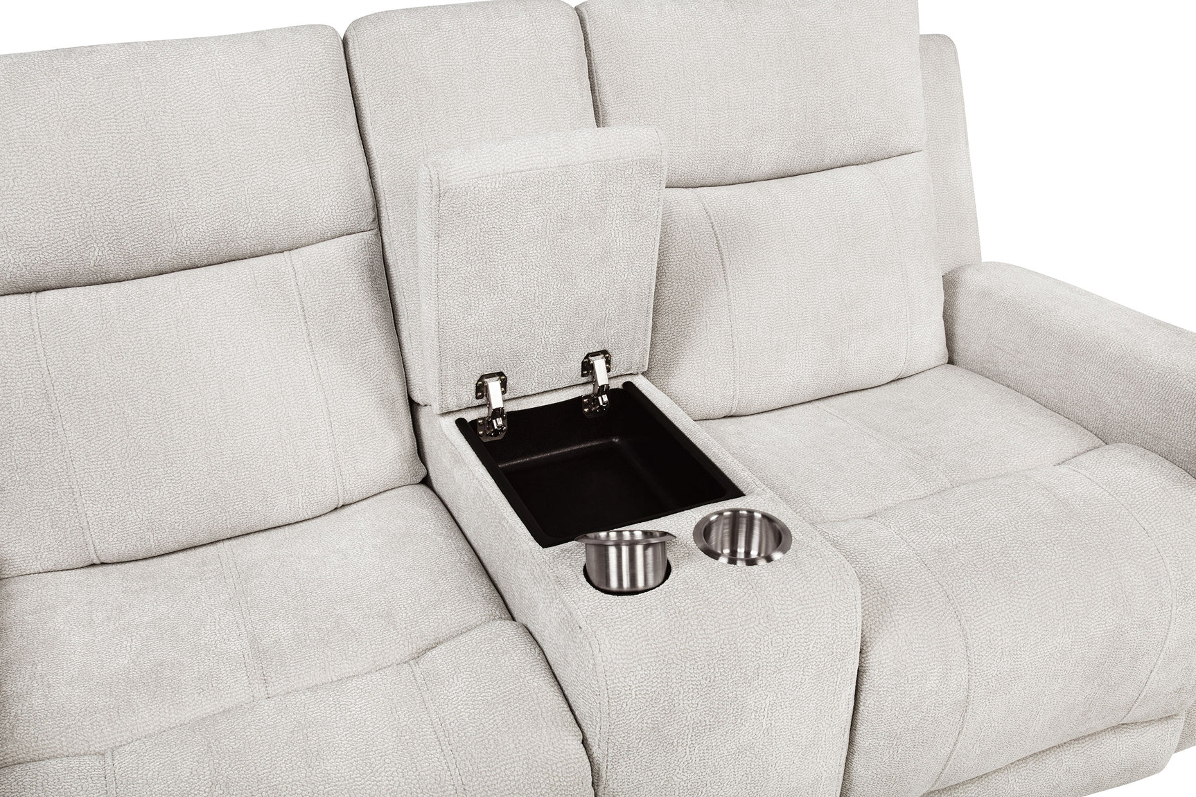 Kennett Ivory 3-piece Chenille Power Reclining Sofa Set - Ornate Home