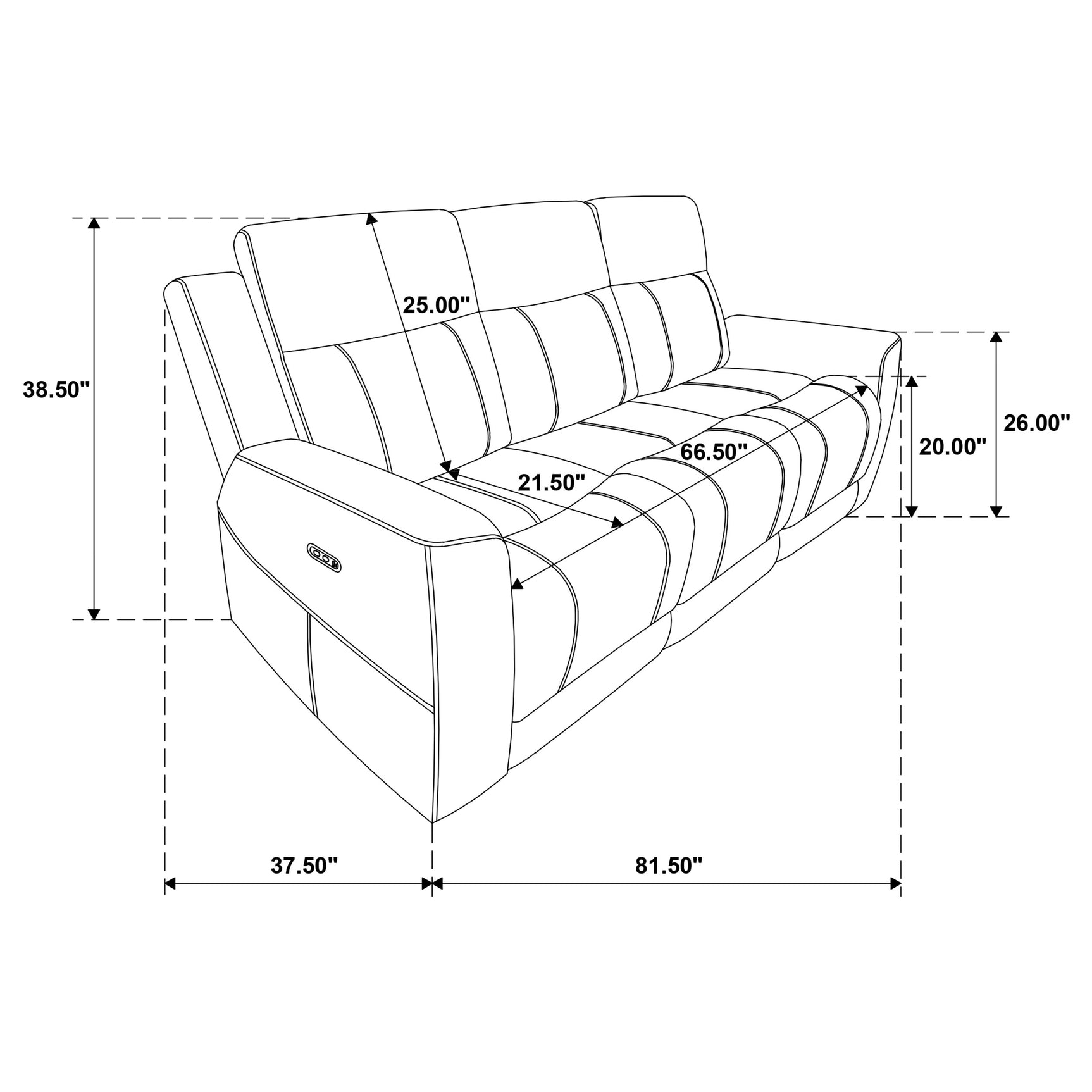 Kennett Ivory 3-piece Chenille Power Reclining Sofa Set - Ornate Home