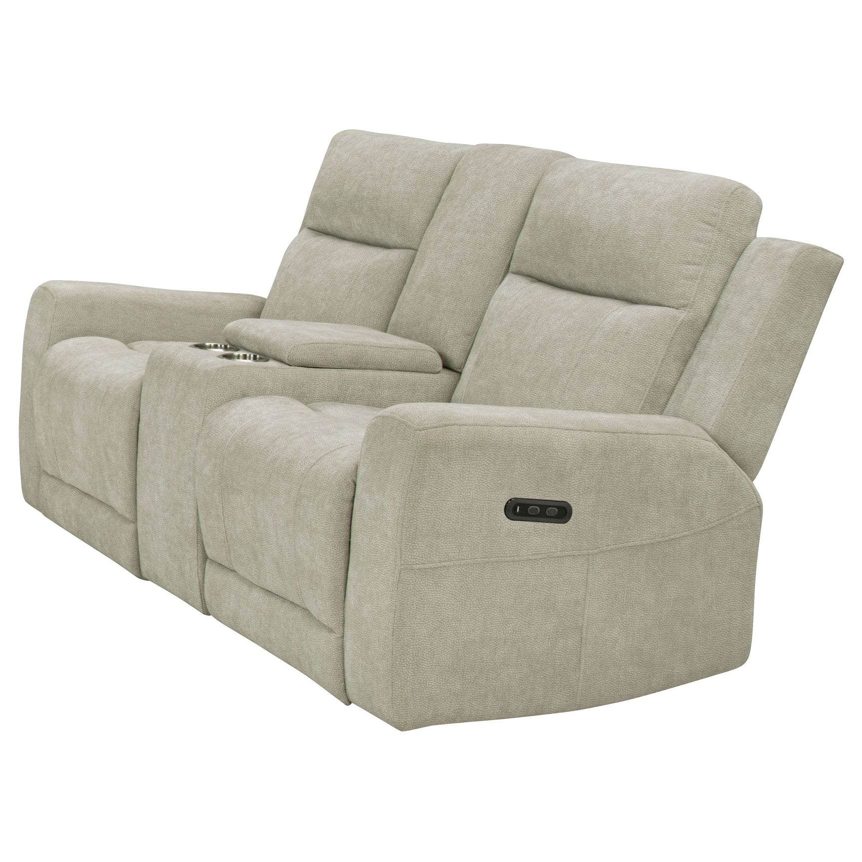 Kennett Ivory Chenille Upholstered Power Reclining Loveseat - Ornate Home