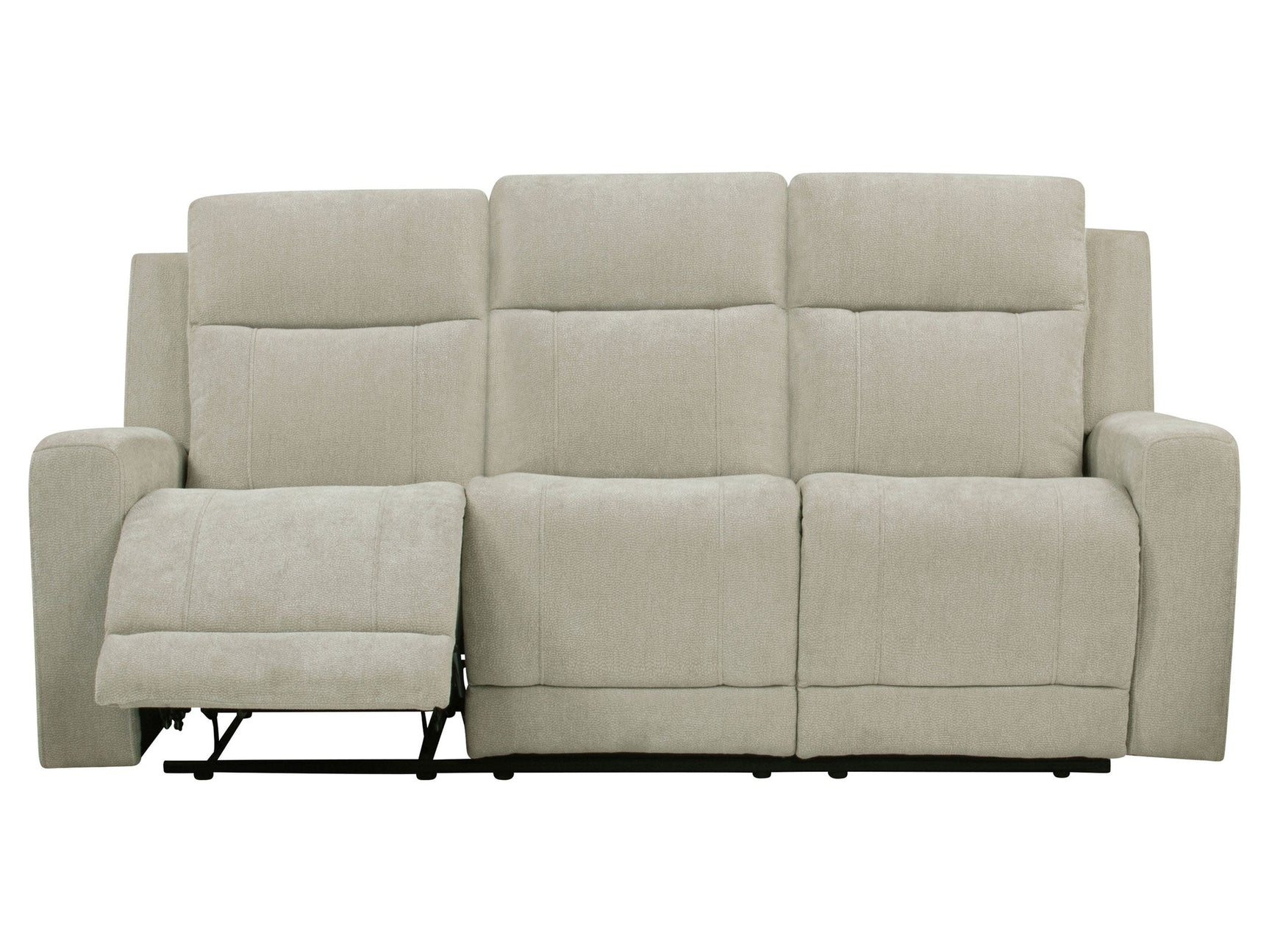 Kennett Ivory Chenille Upholstered Power Reclining Sofa - Ornate Home
