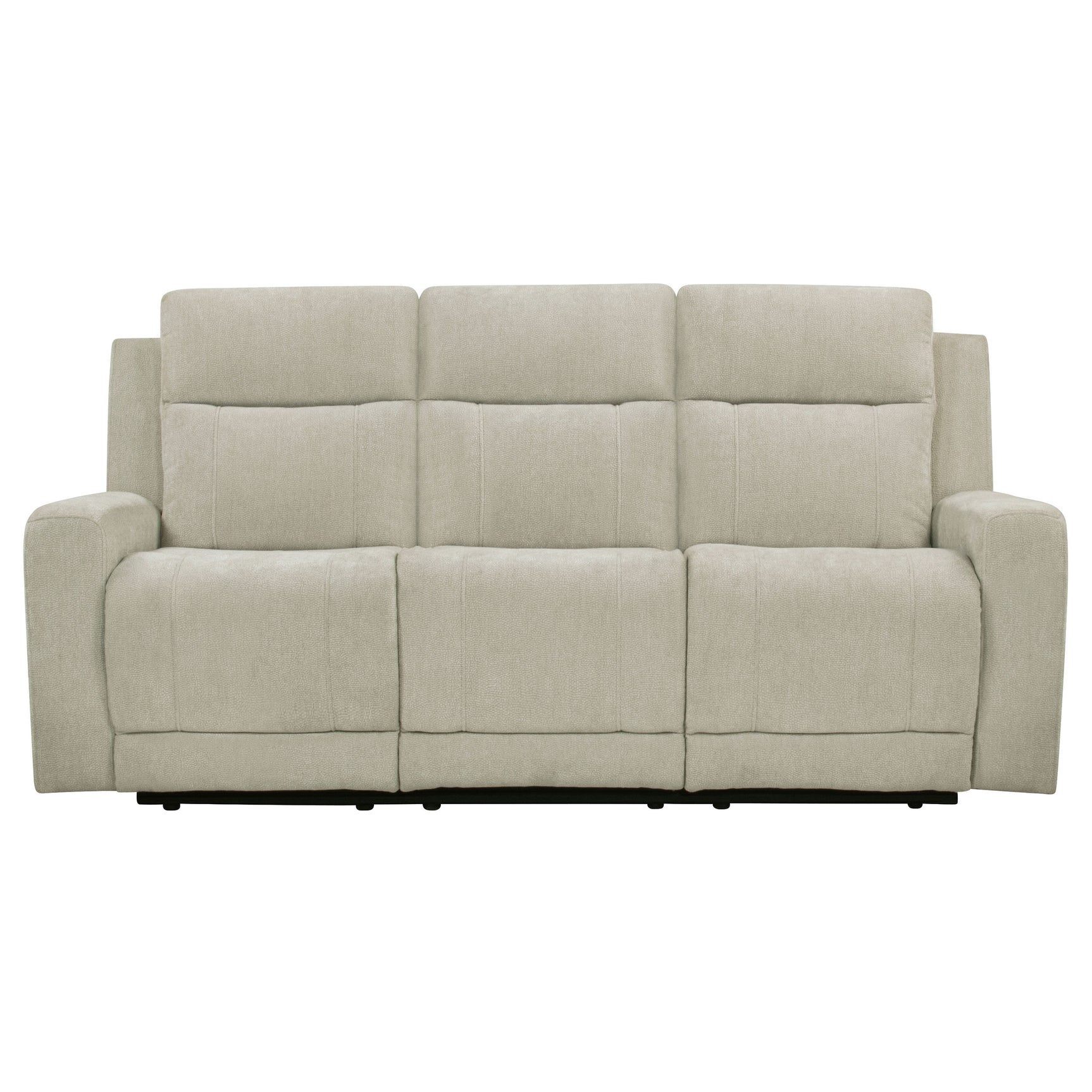 Kennett Ivory Chenille Upholstered Power Reclining Sofa - Ornate Home