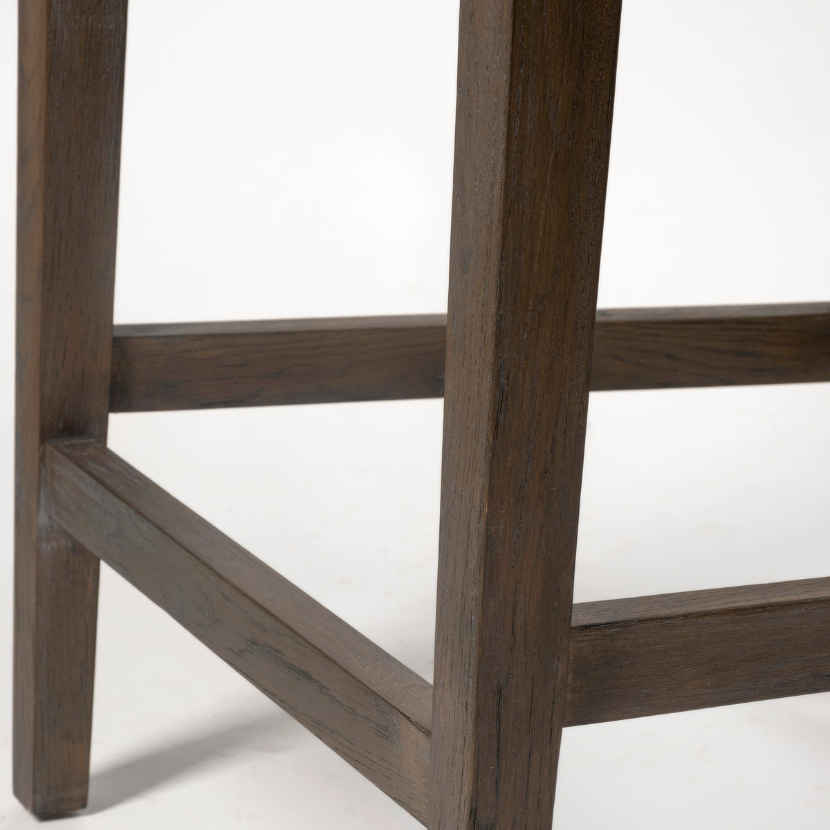Kensington Beige/Brown Fabric Seat Wood Frame Counter Stool - Ornate Home