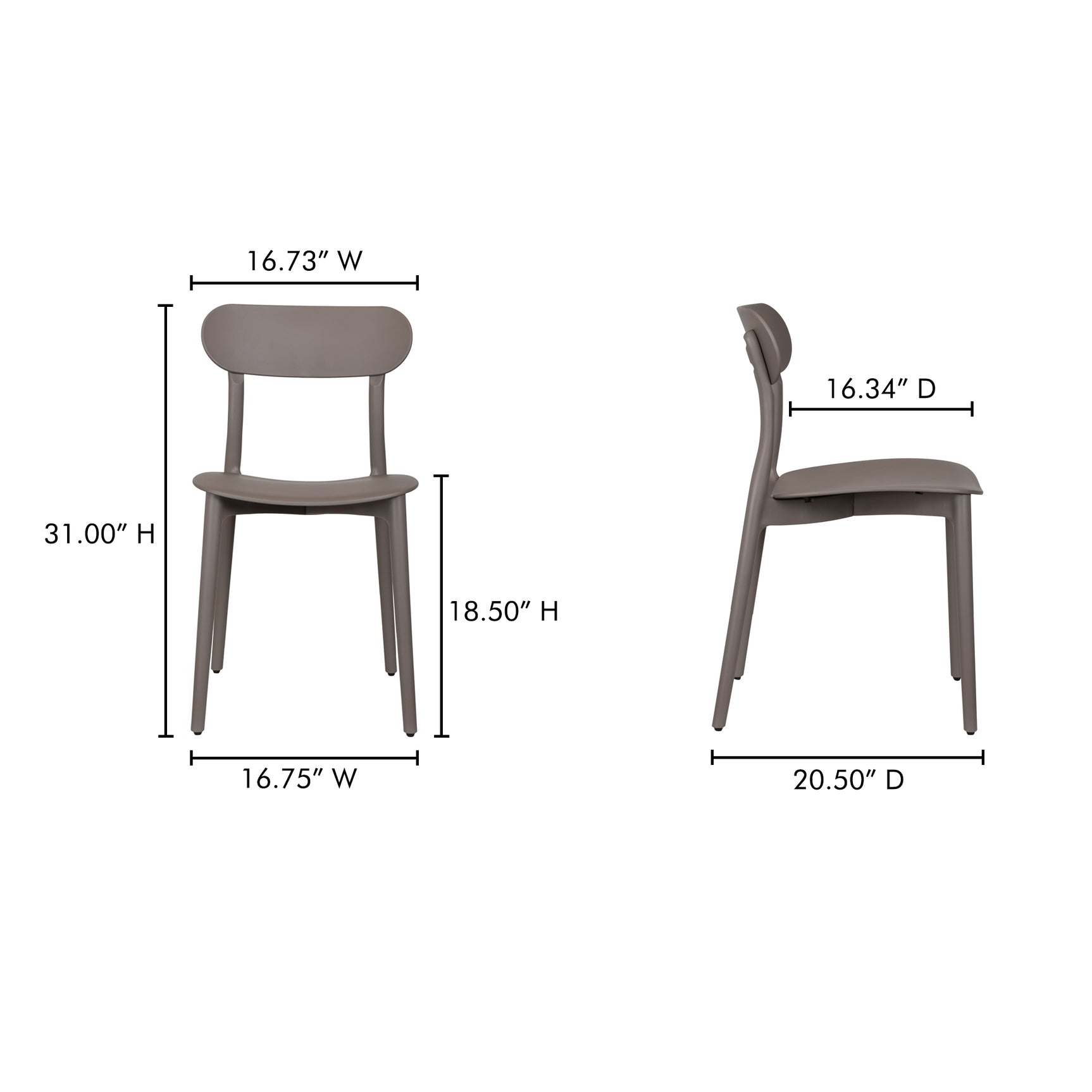 Kent Taupe Outdoor Dining Chair (Set of 2) - Ornate Home