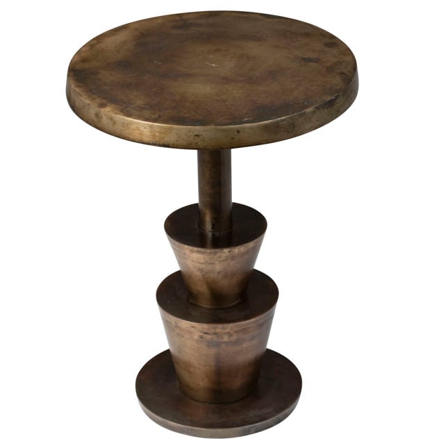 Kenway Antique Brass Side Table - Ornate Home