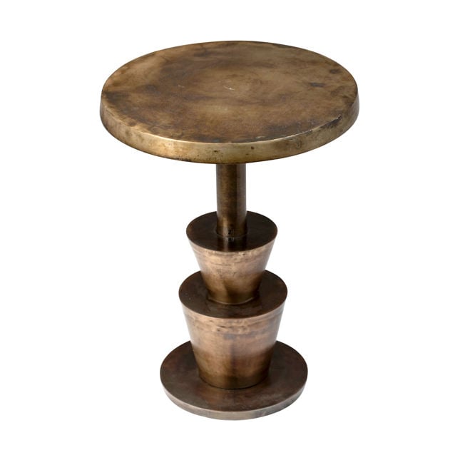 Kenway Antique Brass Side Table - Ornate Home