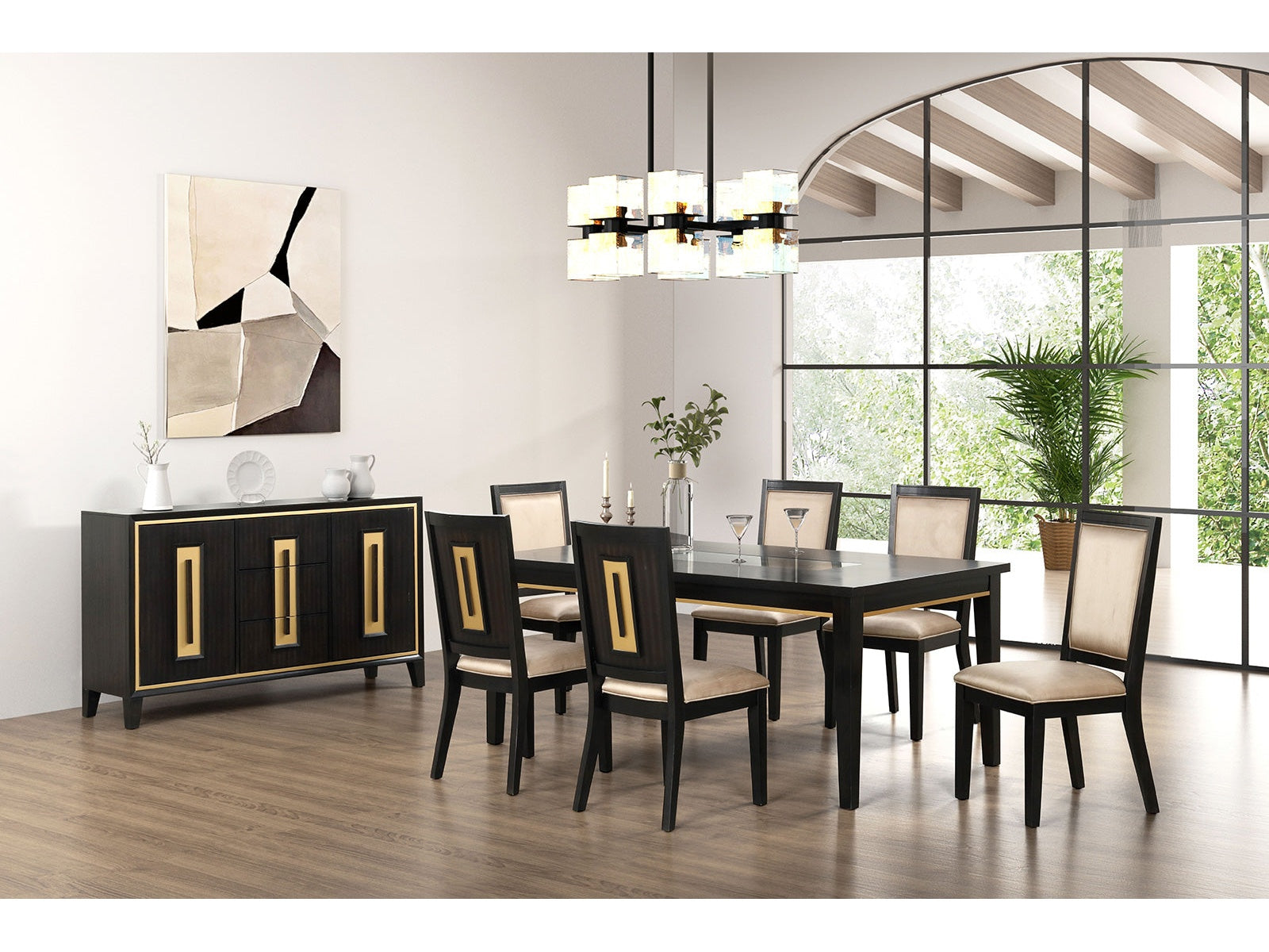 Kenyada Espresso Dining Table - Ornate Home
