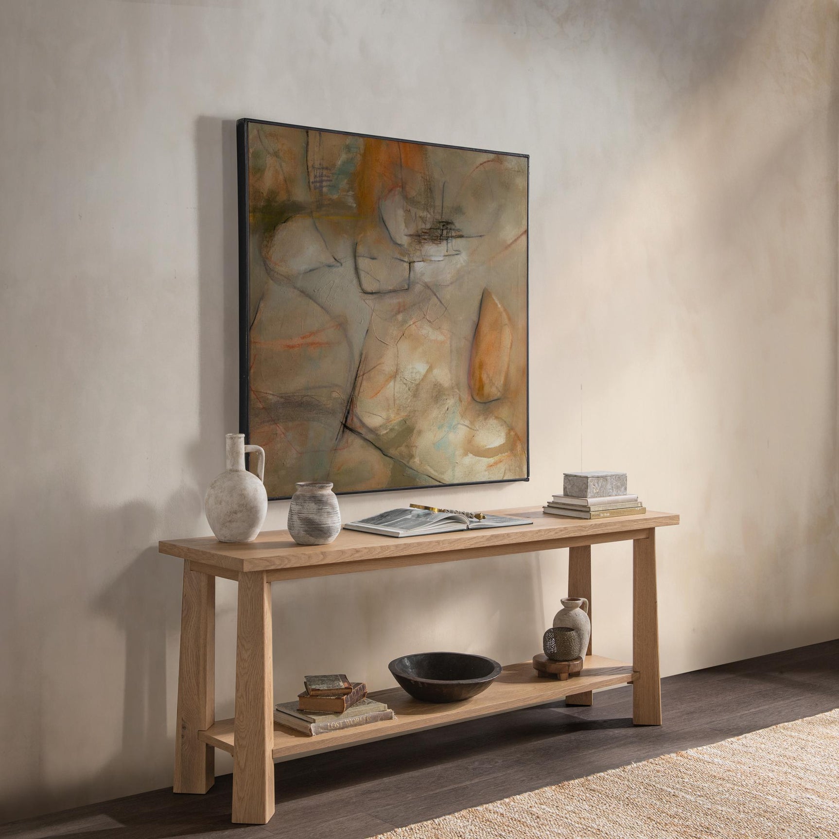 Kenzie Amber Toast Console Table - Ornate Home
