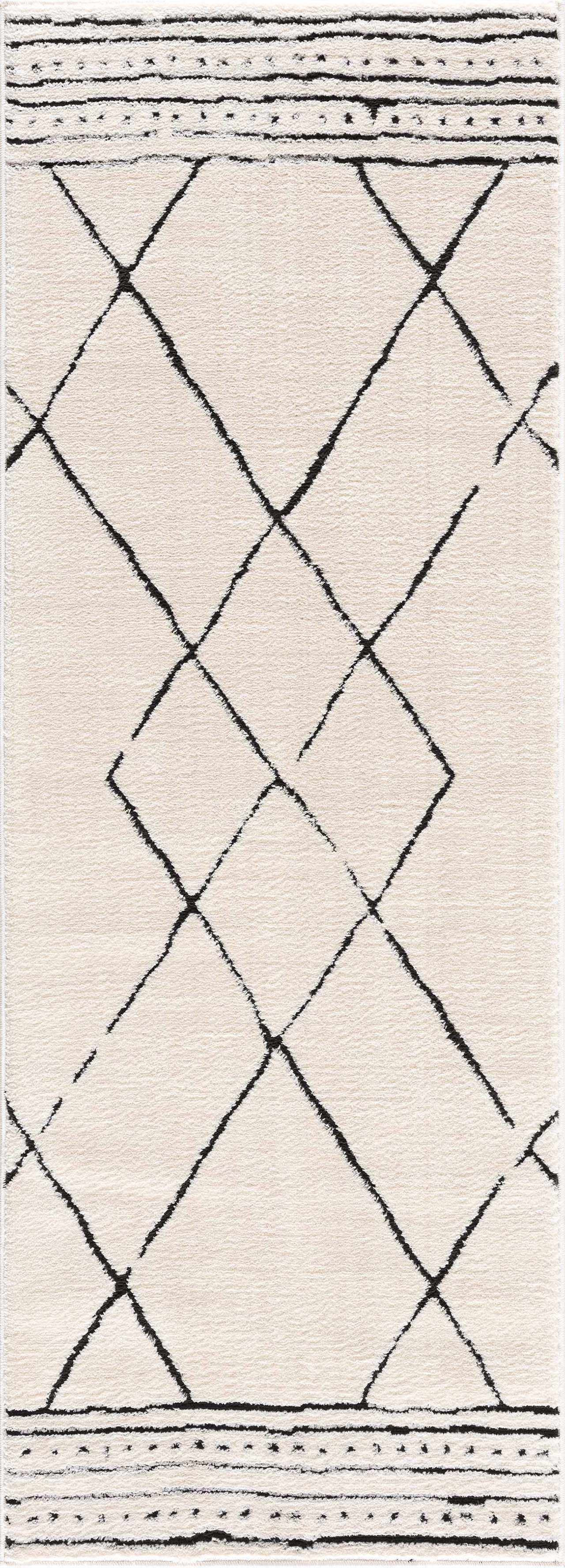 Keone Black & White Thick Rug - Ornate Home