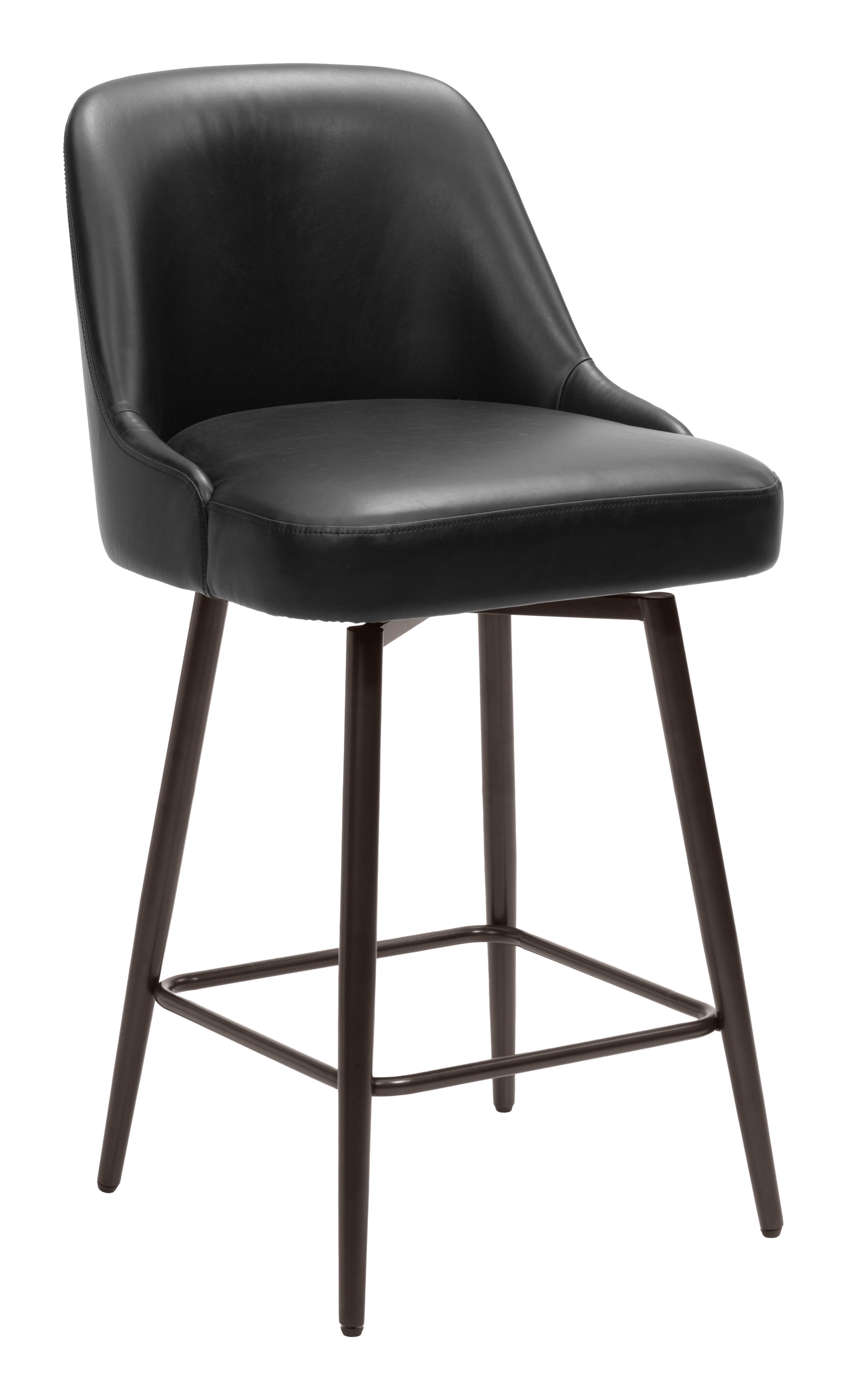 Keppel Black & Bronze Swivel Counter Stool - Ornate Home