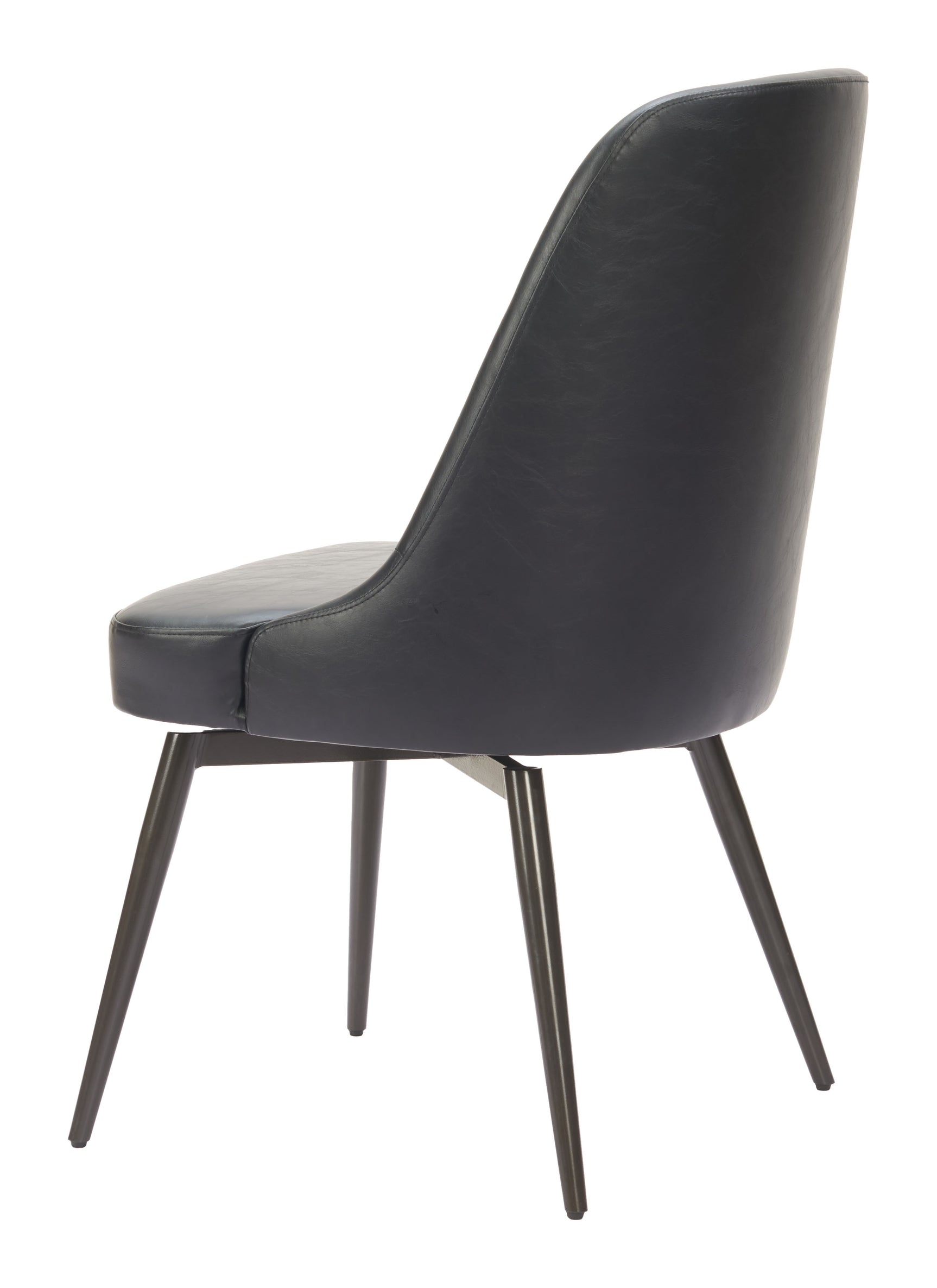 Keppel Black Swivel Dining Chair (Set of 2) - Ornate Home