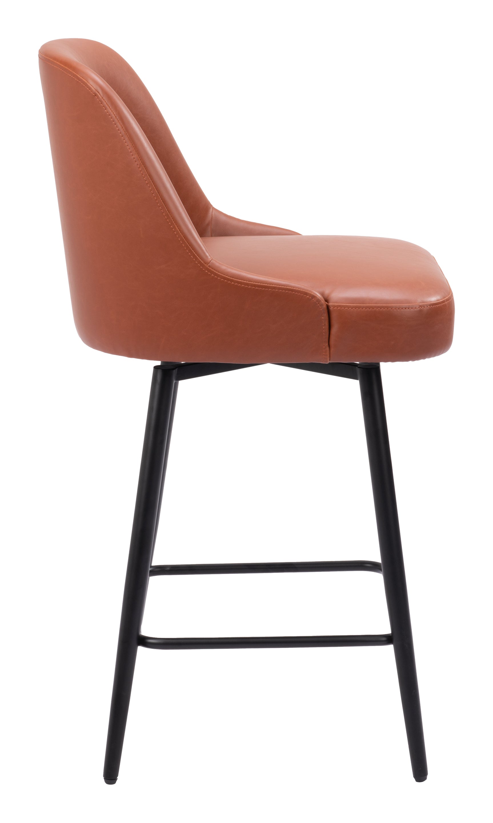 Keppel Brown Swivel Counter Stool - Ornate Home