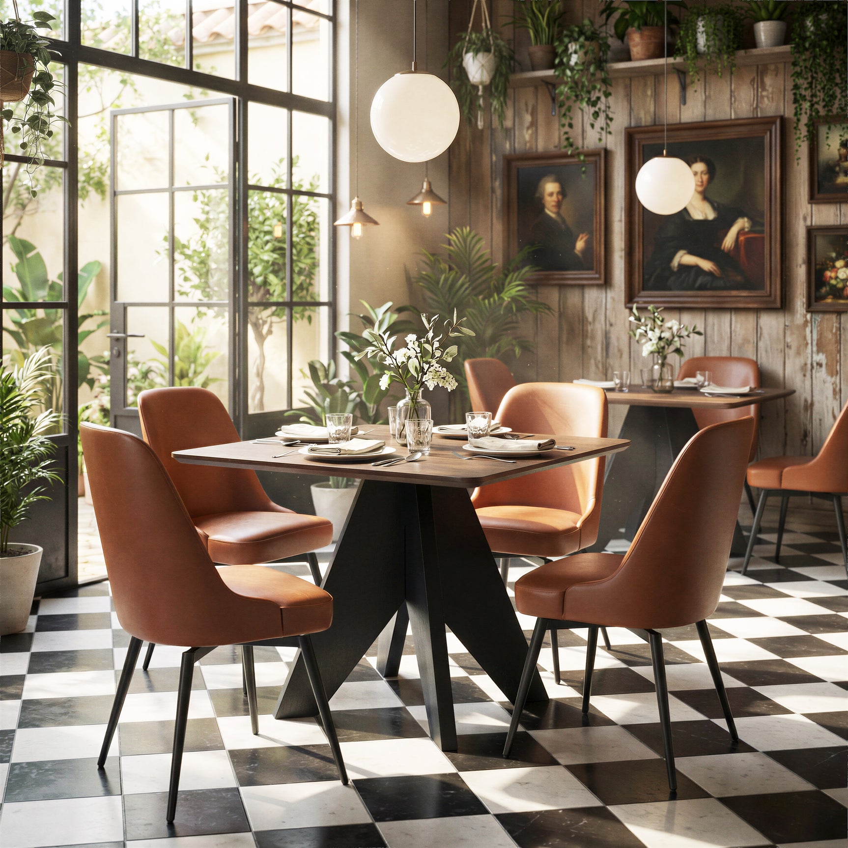 Keppel Brown Swivel Dining Chair (Set of 2) - Ornate Home