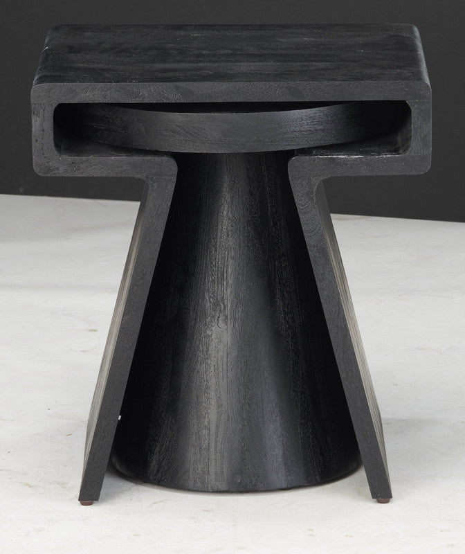 Keppler Black 2-Piece Nesting Tables - Ornate Home