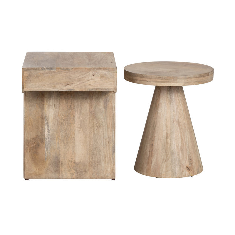 Keppler Natural Brown 2-Piece Nesting Tables - Ornate Home