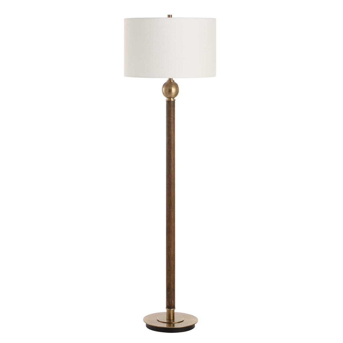 Keros Dark Oak Floor Lamp - Ornate Home