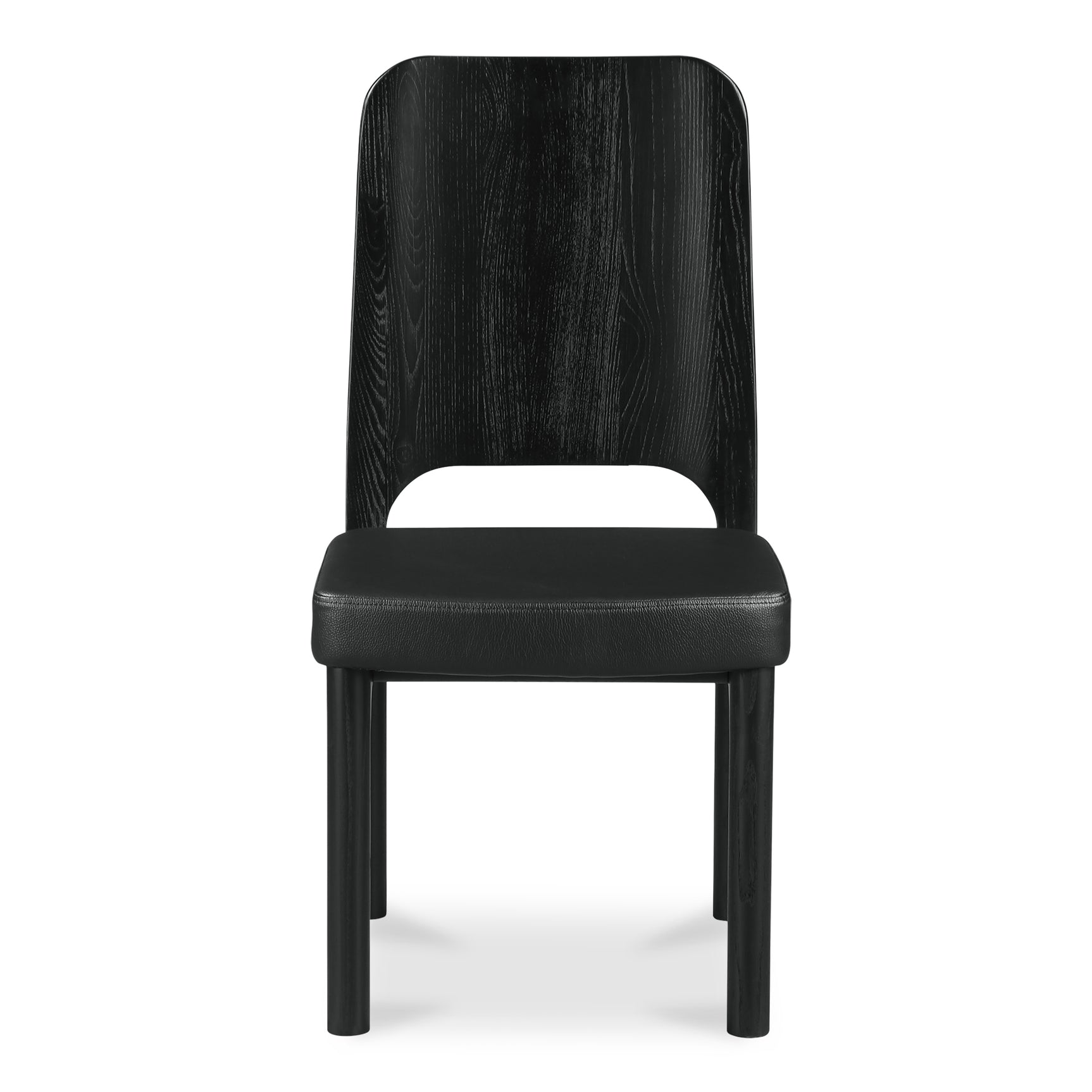 Kerr Black Dining Chair Vegan Leather (Set of 2) - Ornate Home