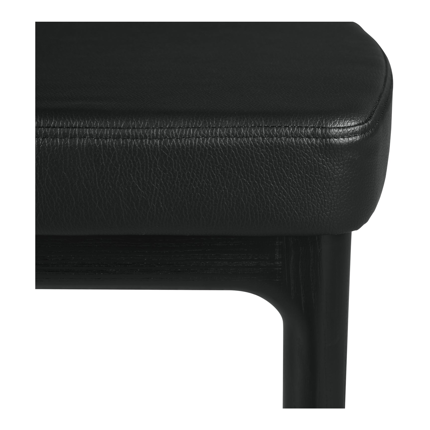 Kerr Black Dining Chair Vegan Leather (Set of 2) - Ornate Home