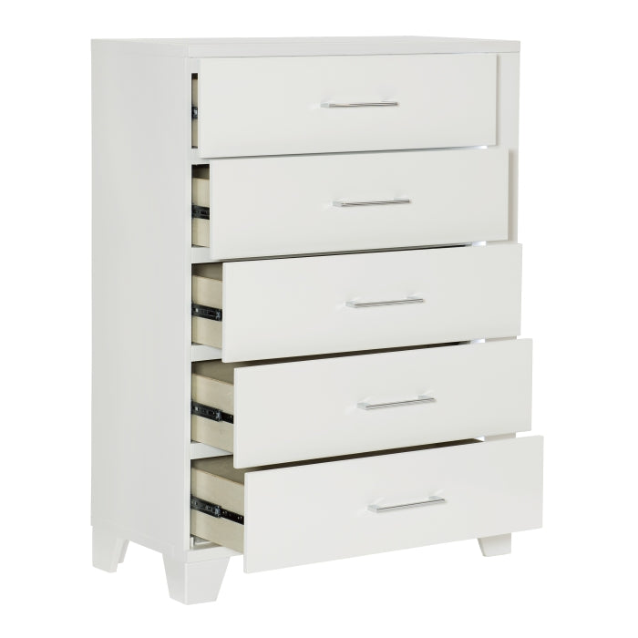 Kerren White High Gloss Chest - Ornate Home