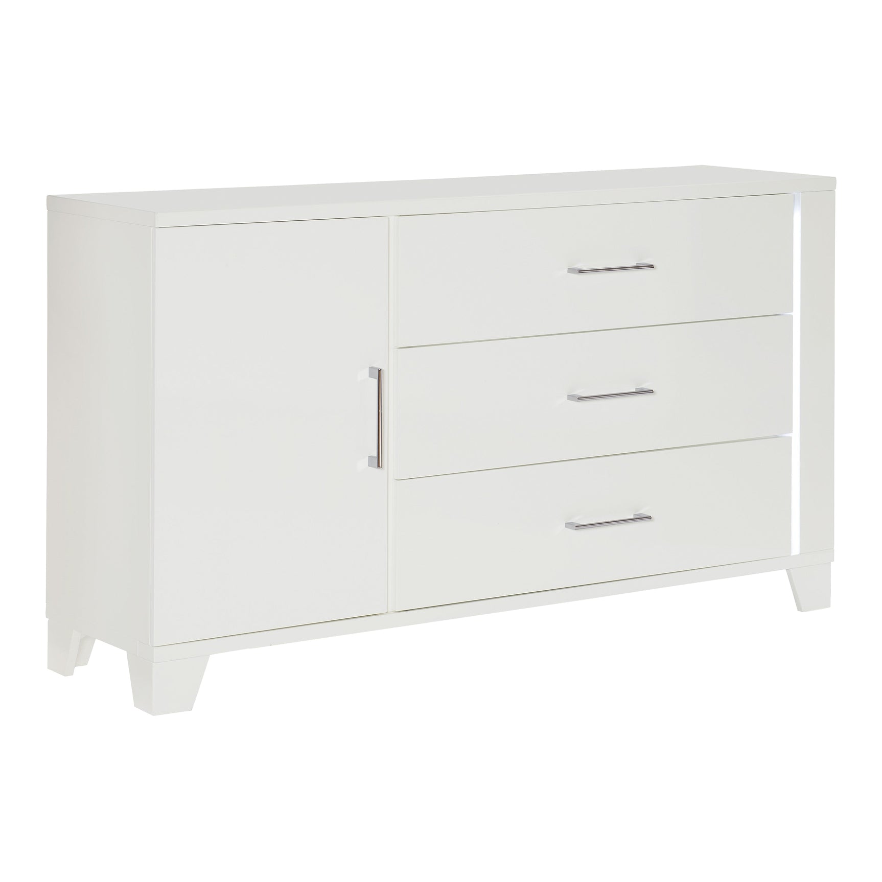 Kerren White High Gloss Dresser - Ornate Home