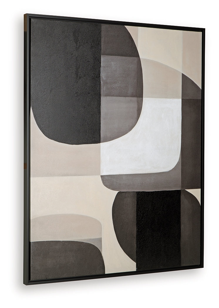 Kesleigh Black/White Wall Art - Ornate Home