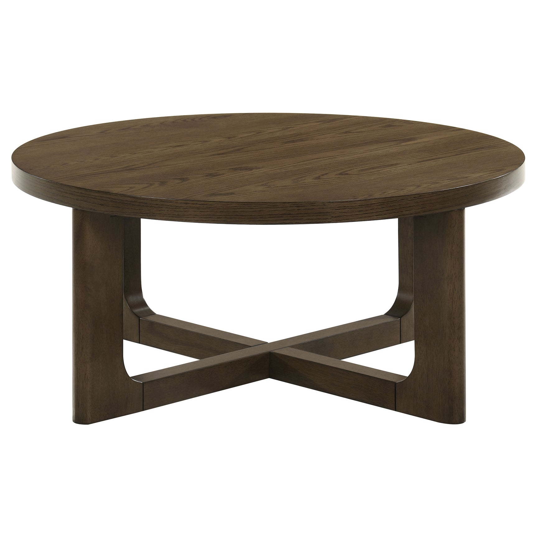 Kessler Brown 3-piece Round Sculptural Wood Coffee Table Set - Ornate Home