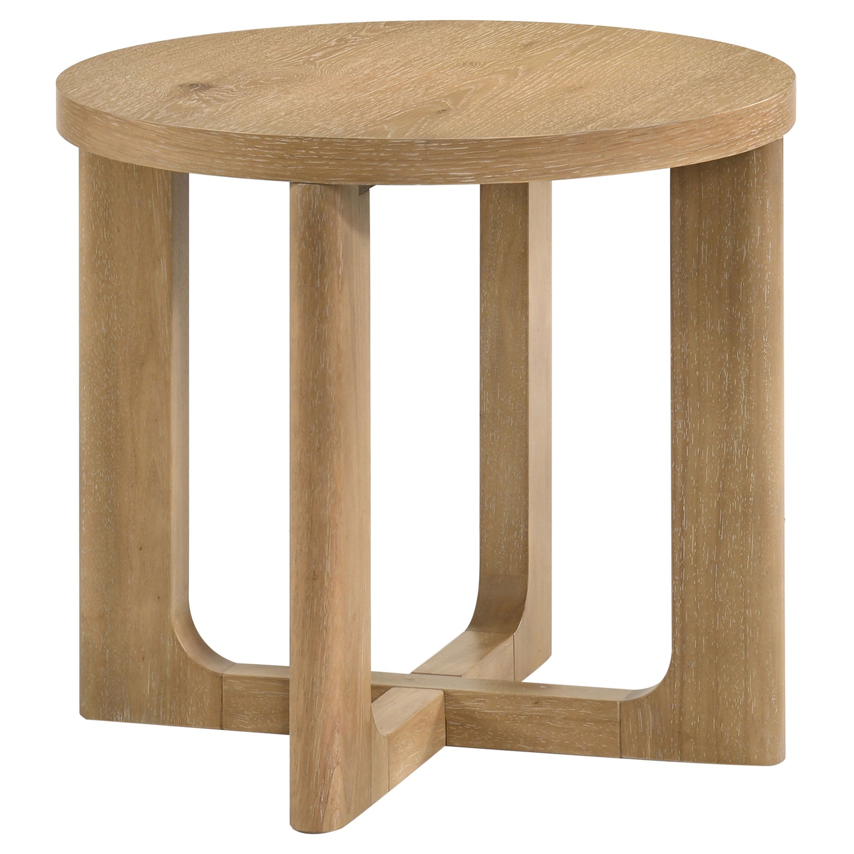 Kessler Light Oak 3-piece Round Sculptural Wood Coffee Table Set - Ornate Home