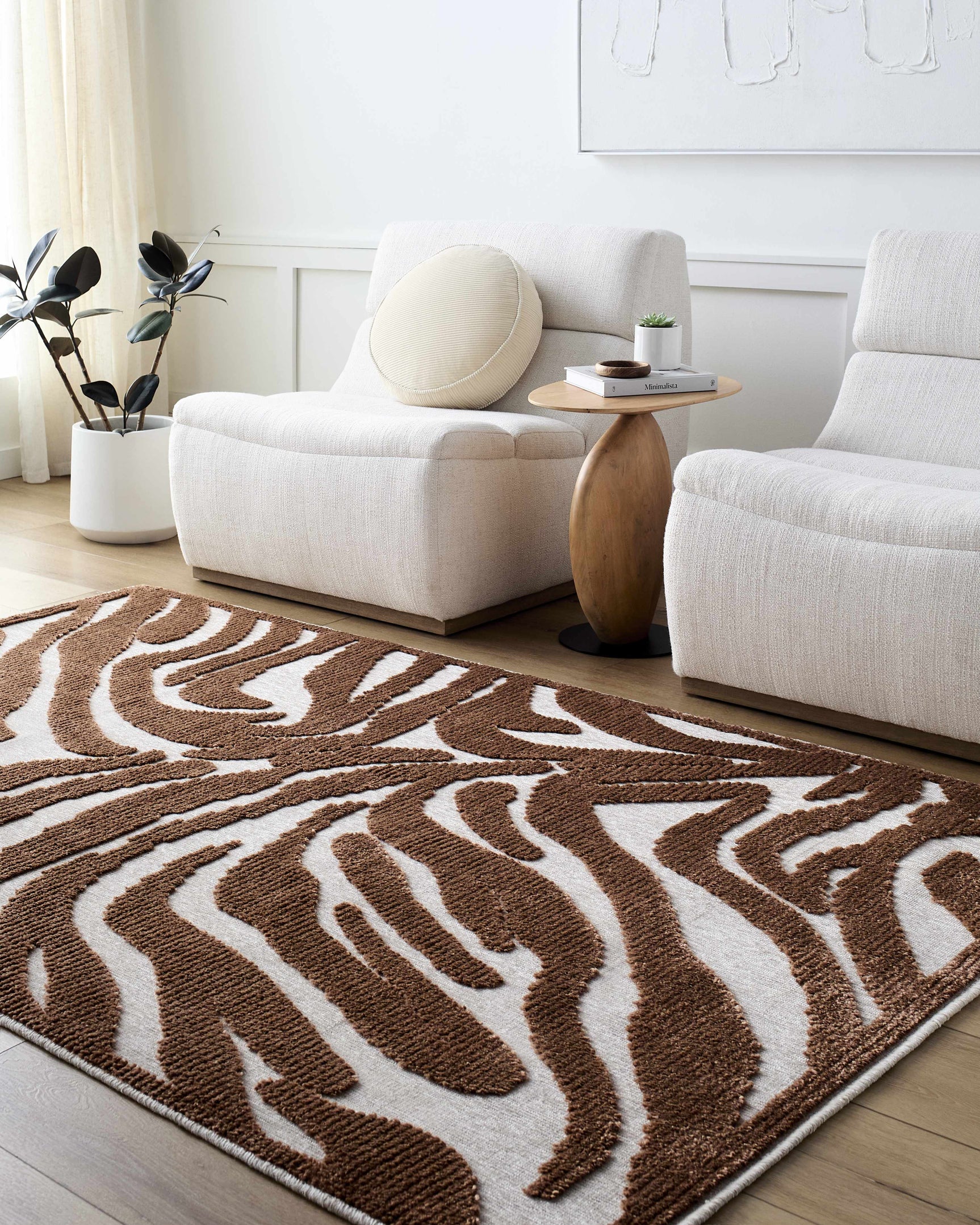 Keto Brown Washable Area Rug - Ornate Home
