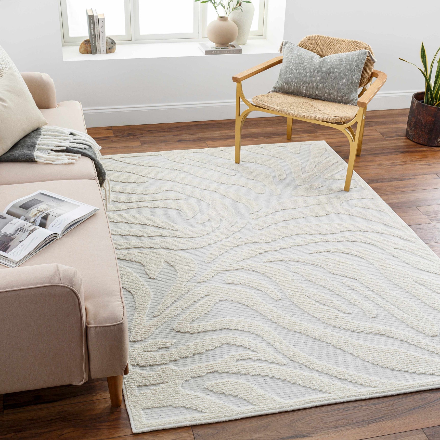 Keto Cream 3D Zebra Rug - Clearance - Ornate Home