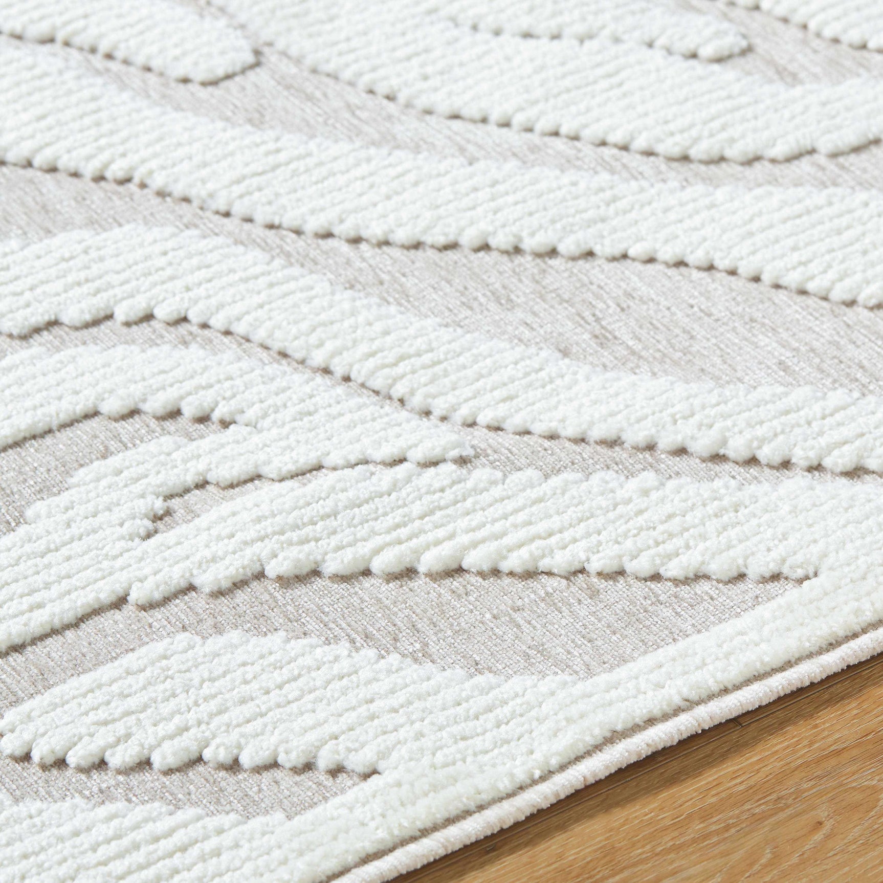 Keto Off-White 3D Washable Area Rug - Ornate Home