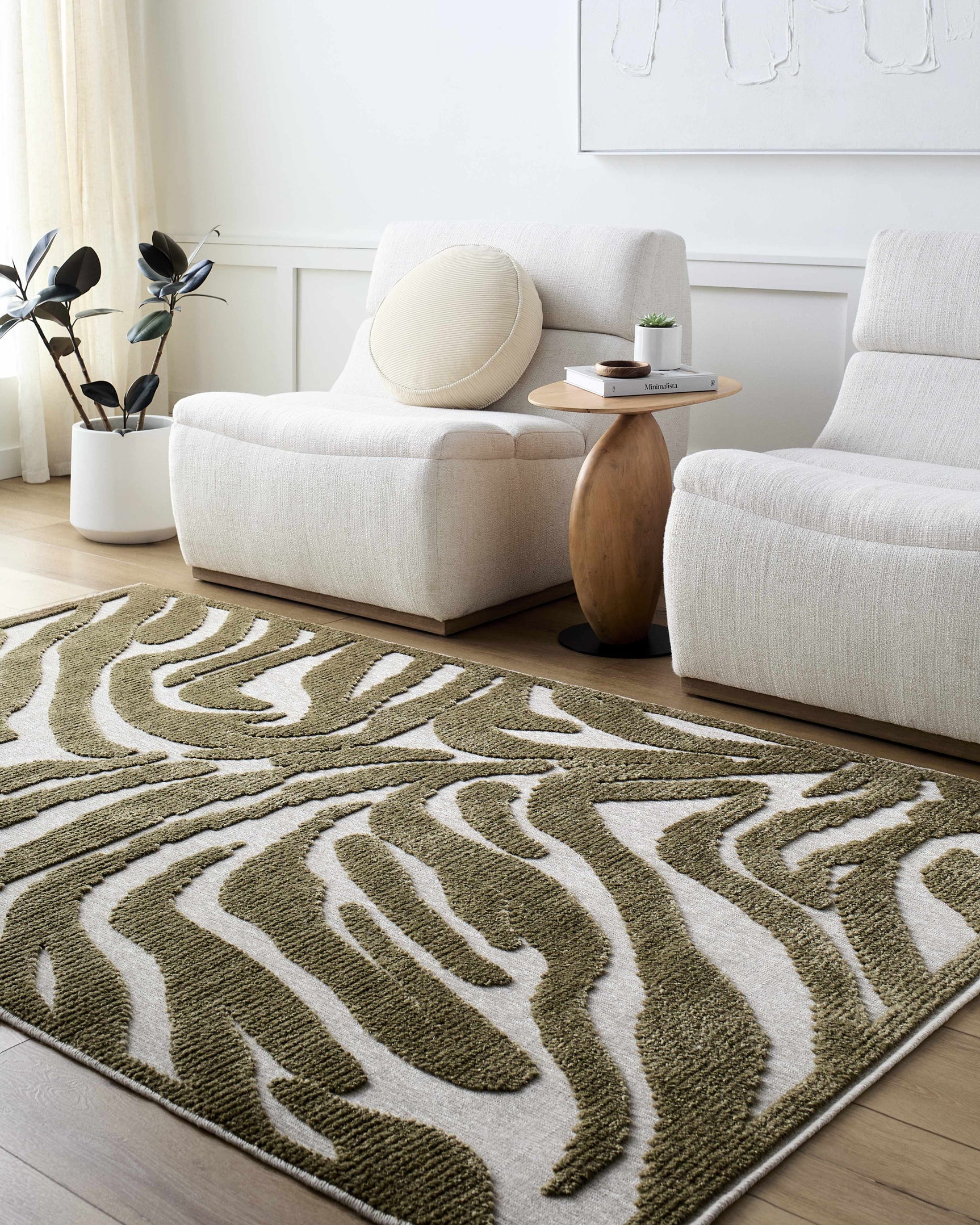 Keto Olive Washable Area Rug - Ornate Home