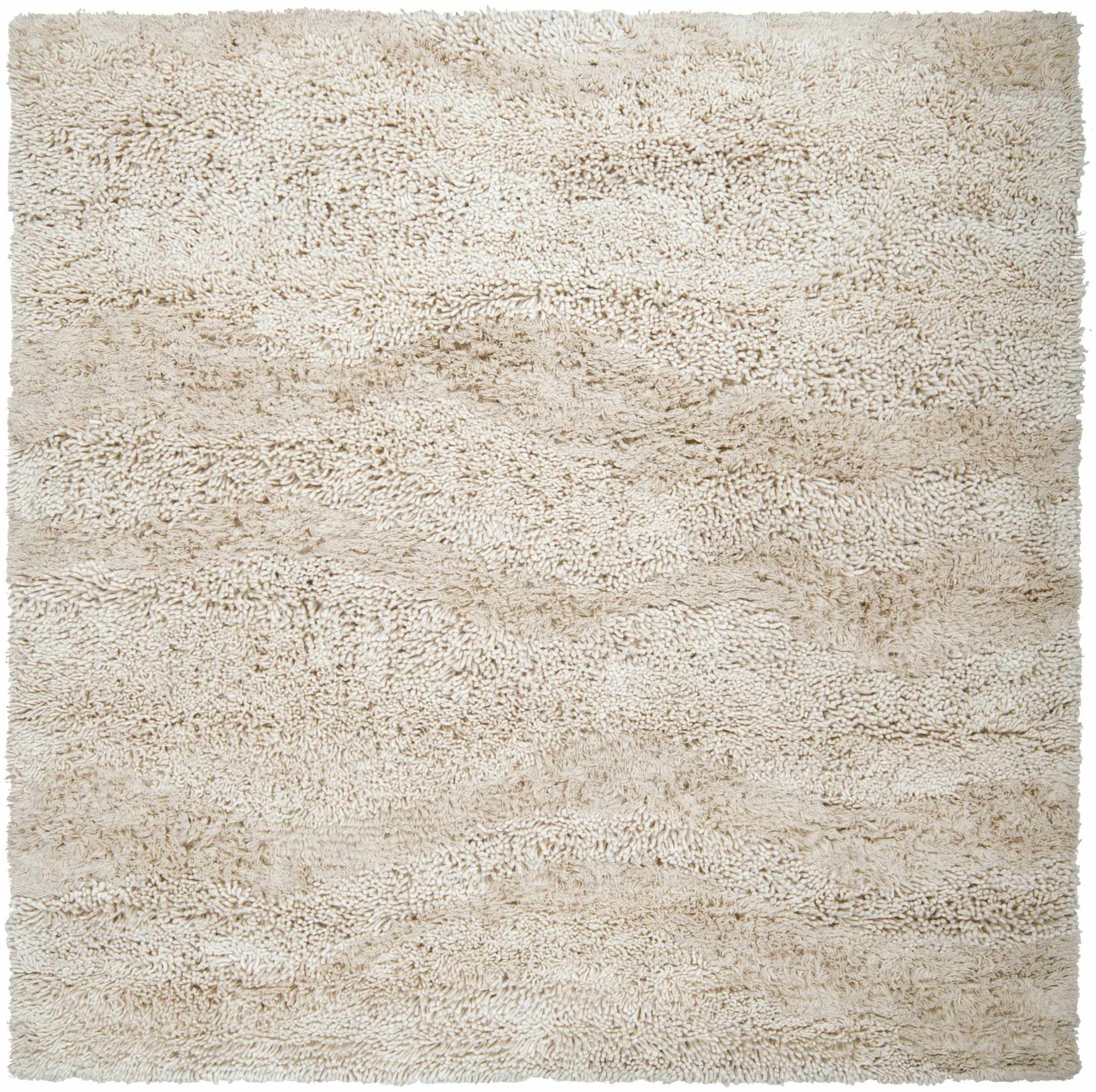 Kettering Solid Cream Wool Shag Rug - Ornate Home