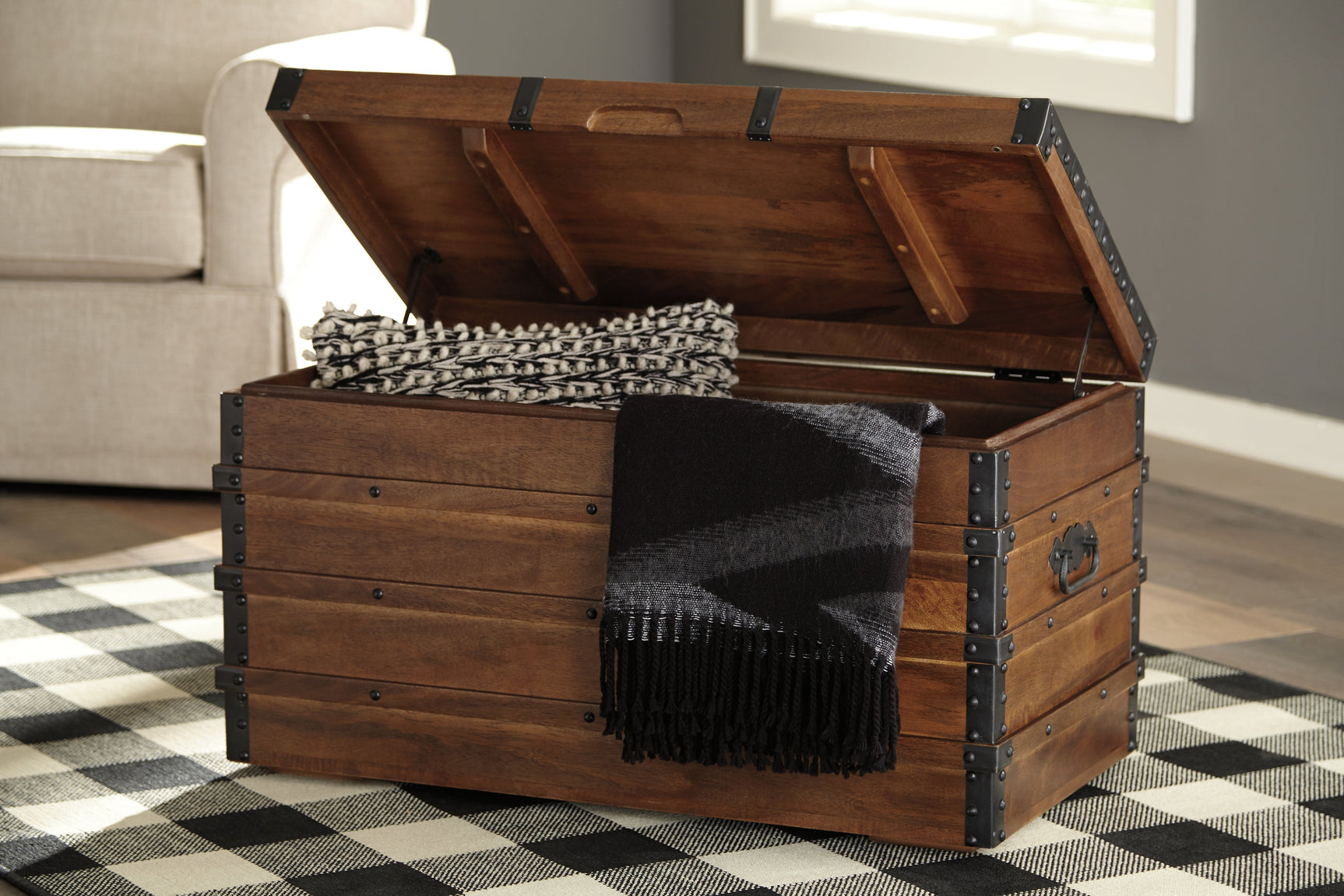 Kettleby Brown Storage Trunk - Ornate Home