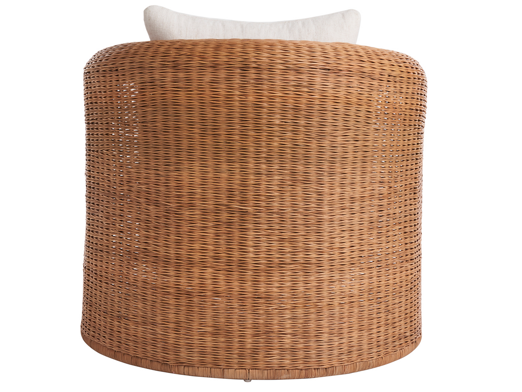 Key Largo Nomad Snow/Fishbone Weave Rattan Lounge Chair - Ornate Home