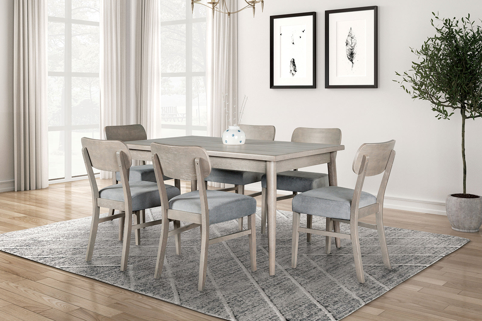 Keynes Gray Dining Table - Ornate Home