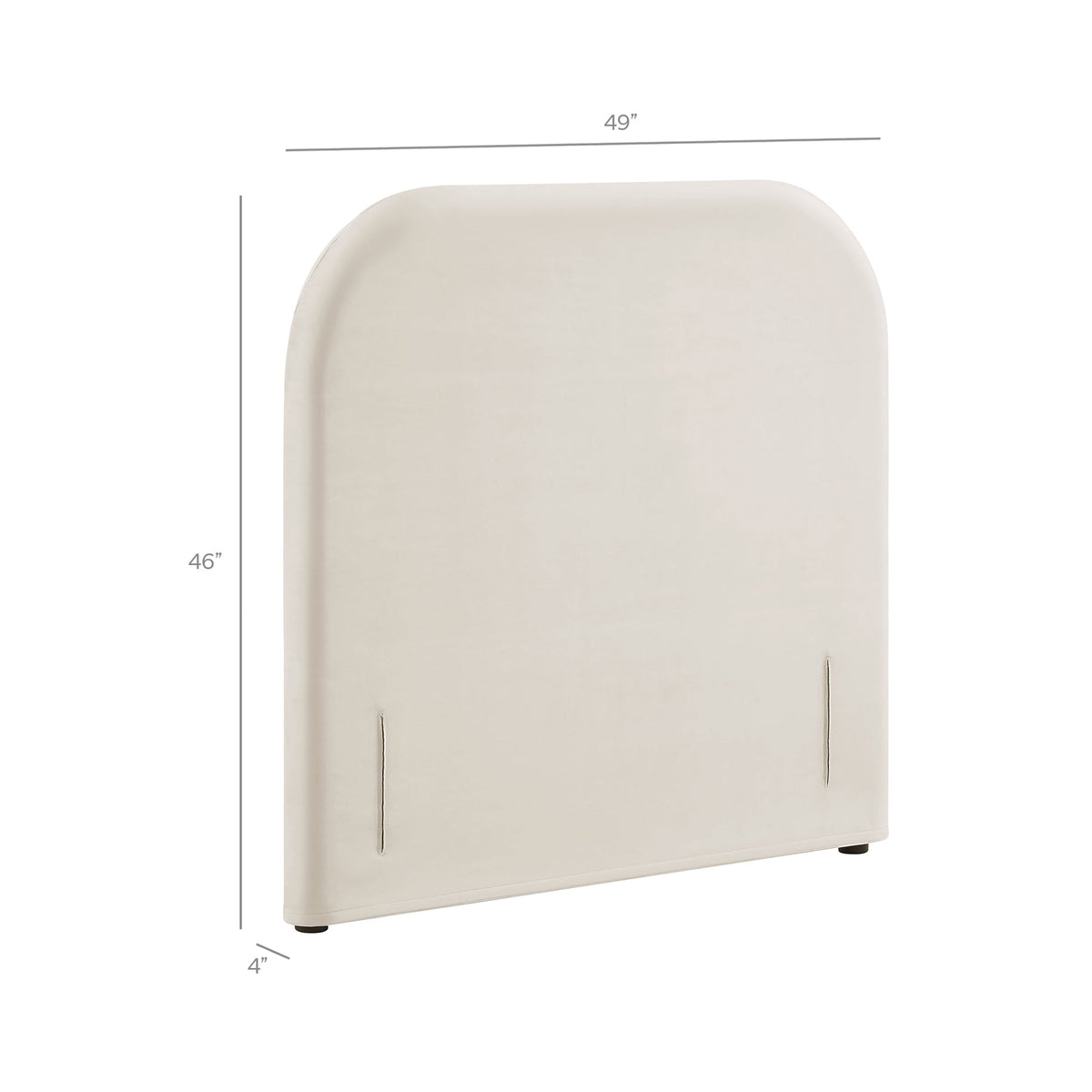 Keynote Alabaster Twin Stain-Resistant Performance Velvet Headboard - Ornate Home