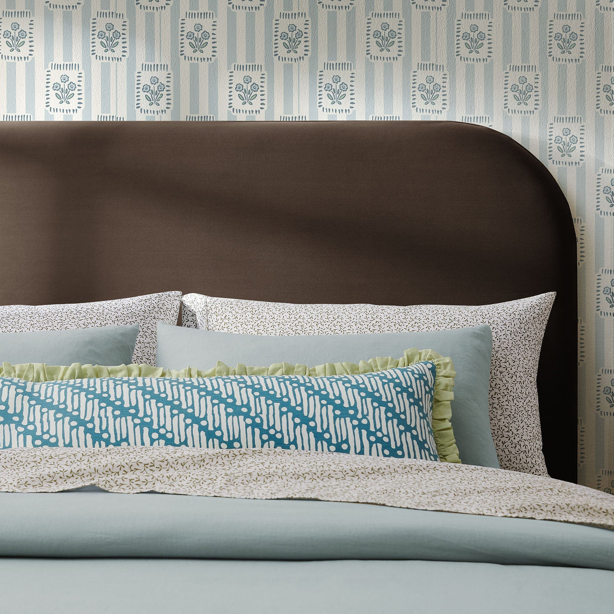 Keynote Chocolate Brown King Size Stain-Resistant Performance Velvet Headboard - Ornate Home
