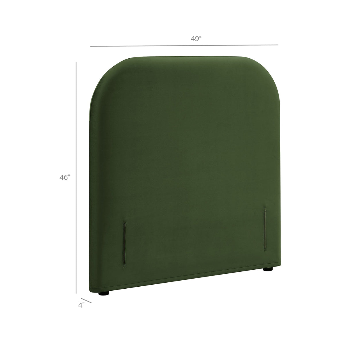 Keynote Moss Green Twin Stain-Resistant Performance Velvet Headboard - Ornate Home