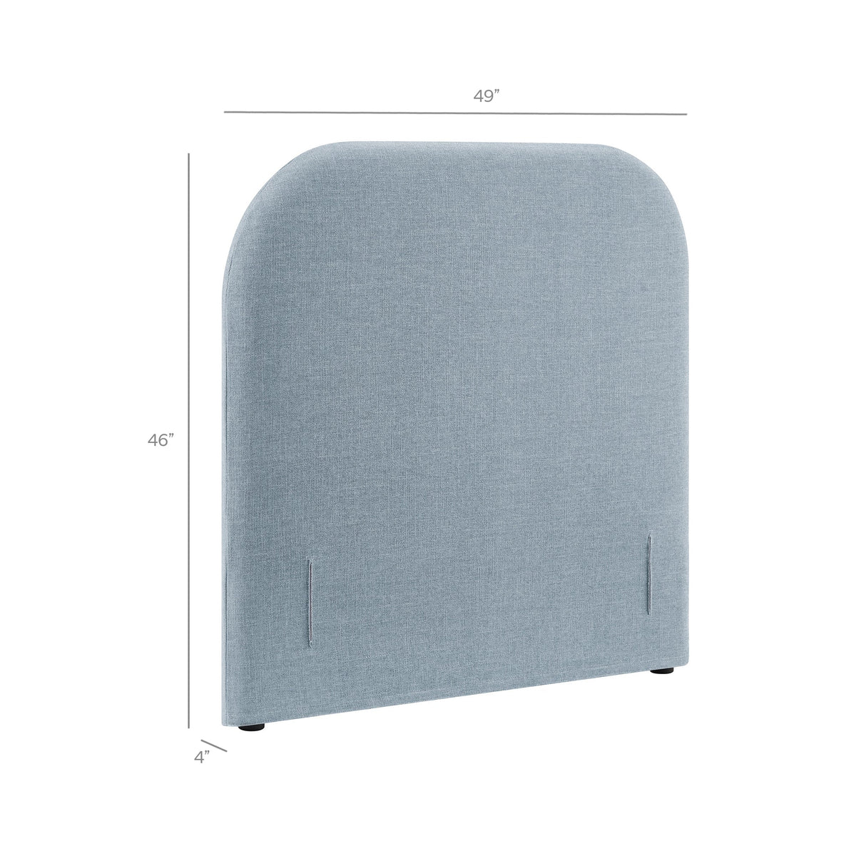 Keynote Sky Blue Twin Size Upholstered Fabric Headboard