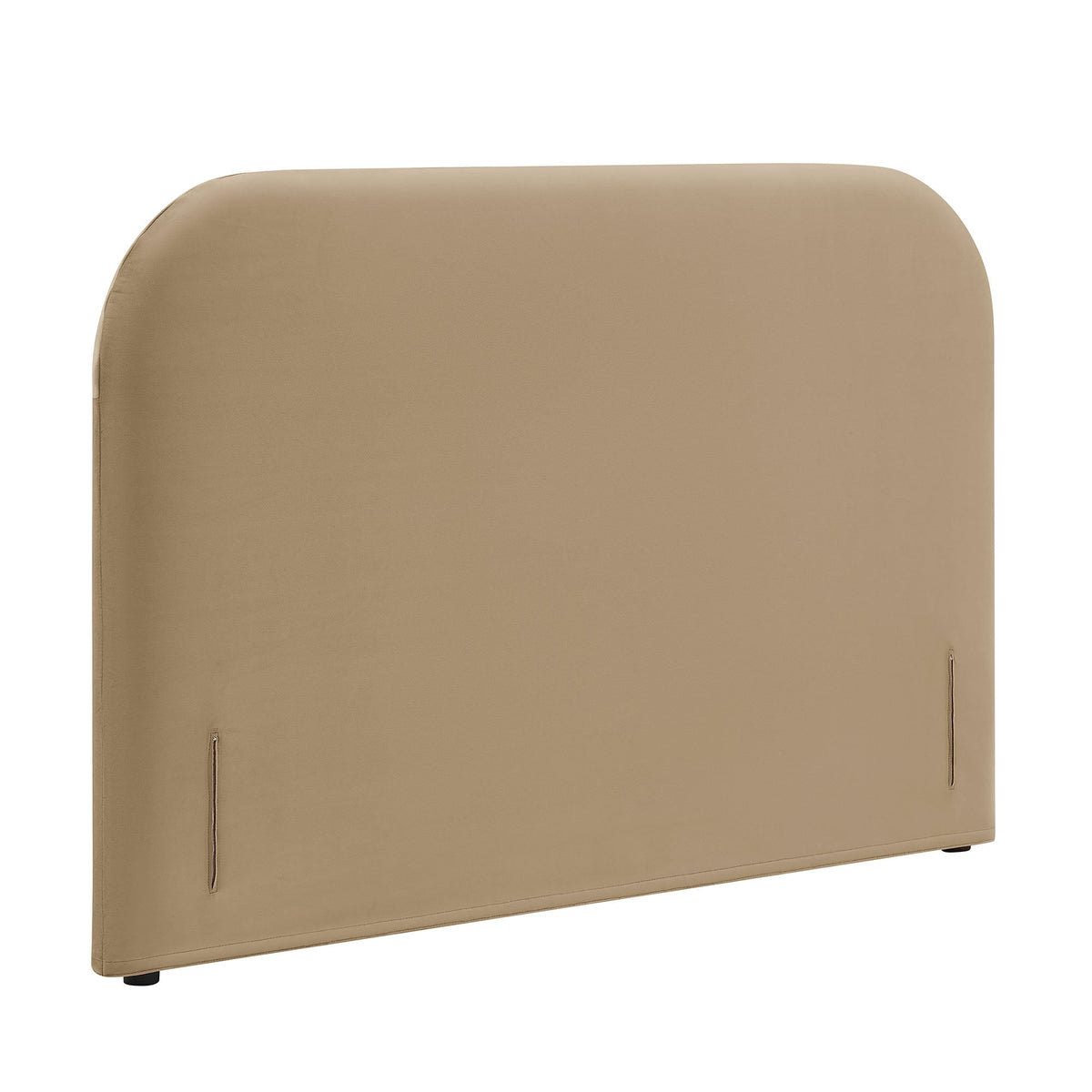 Keynote Taupe Queen Size Stain-Resistant Performance Velvet Headboard - Ornate Home